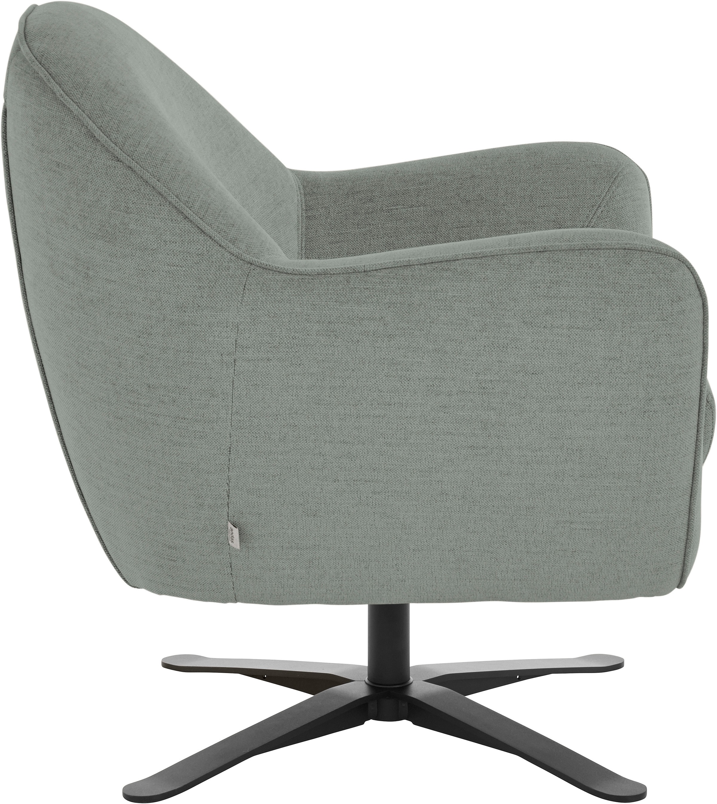 andas Drehsessel »Stavre, Loungesessel mit Drehfunktion«, in moderner Optik, mit elegantem Drehfuß