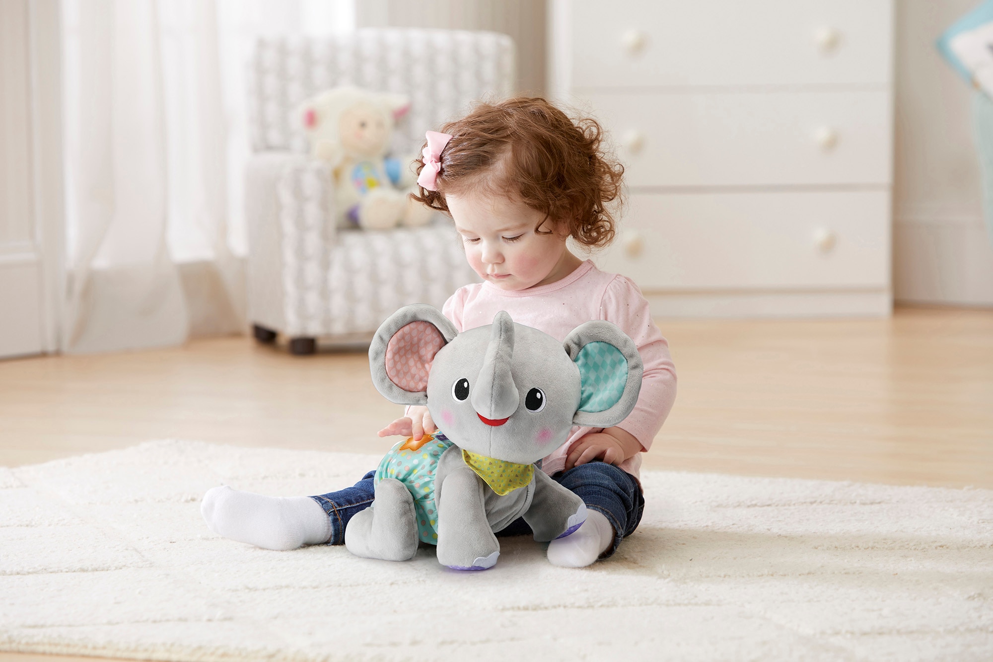 Vtech® Kuscheltier »VTechBaby, Krabbel mit mir - Elefant, grau«