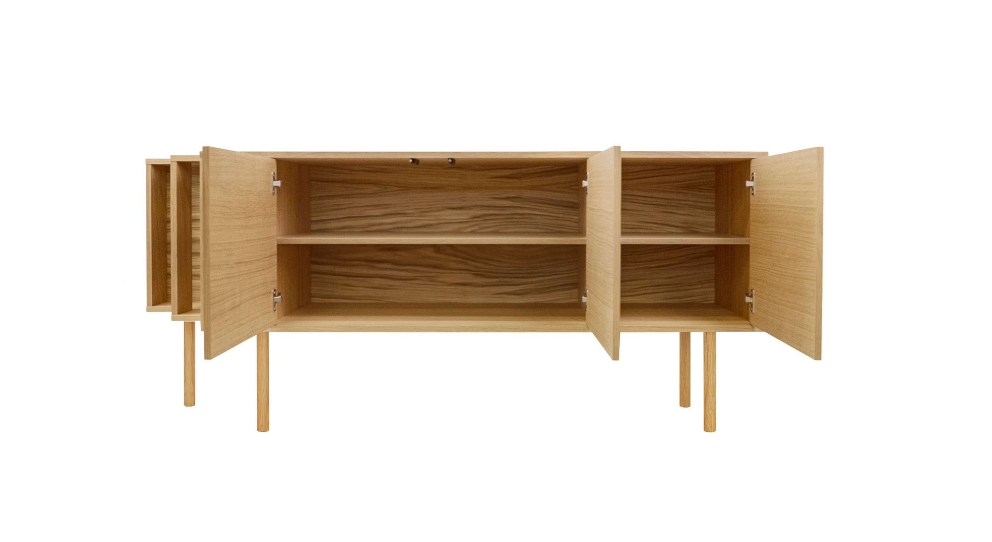Woodman Sideboard »Shift«, mit Echtholzfurnier aus Eiche, Breite 189 cm, mit Push-to-Open