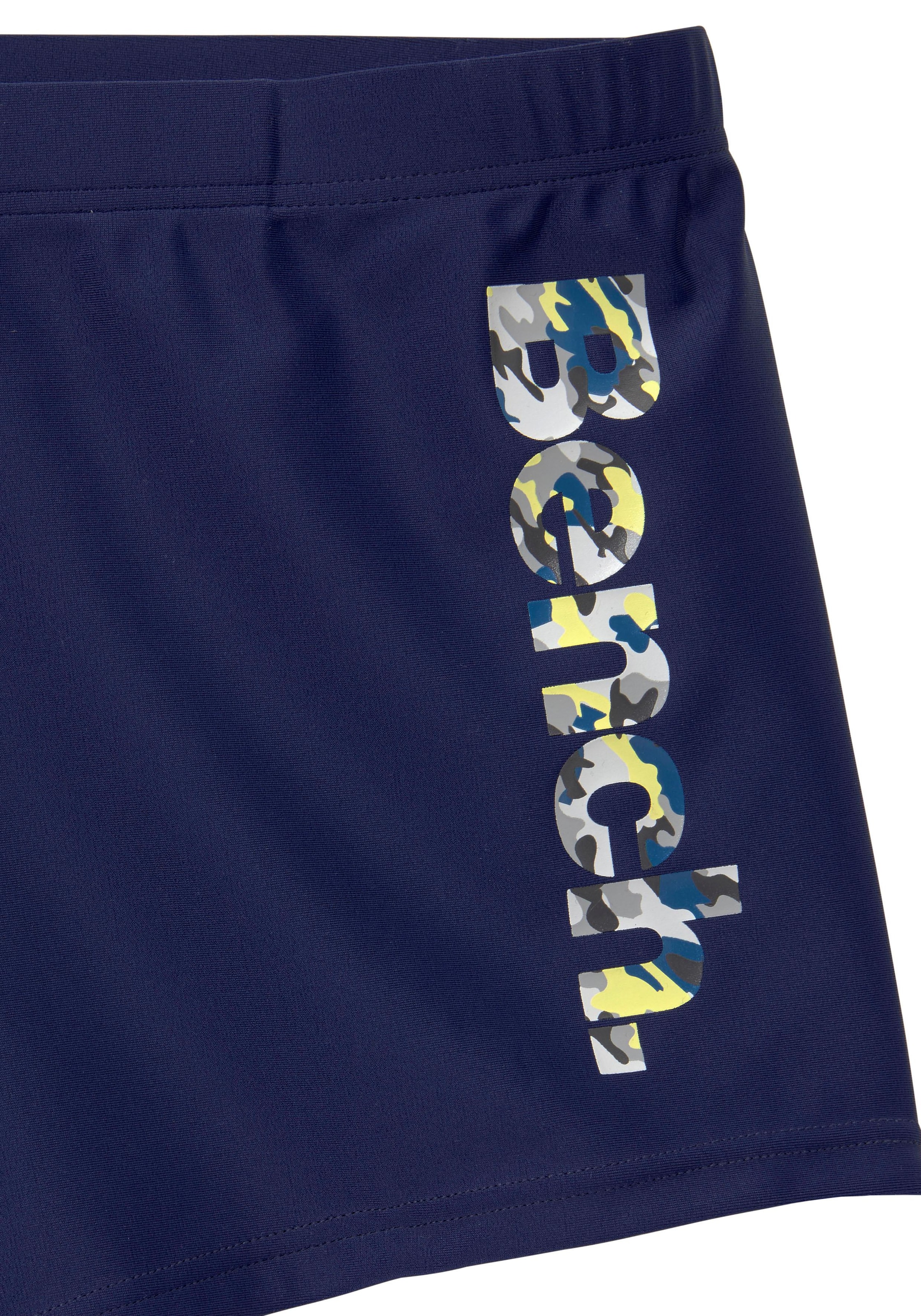 3. Bild von Bench. Boxer-Badehose, mit coolem Logo in Tarnfarben-Optik