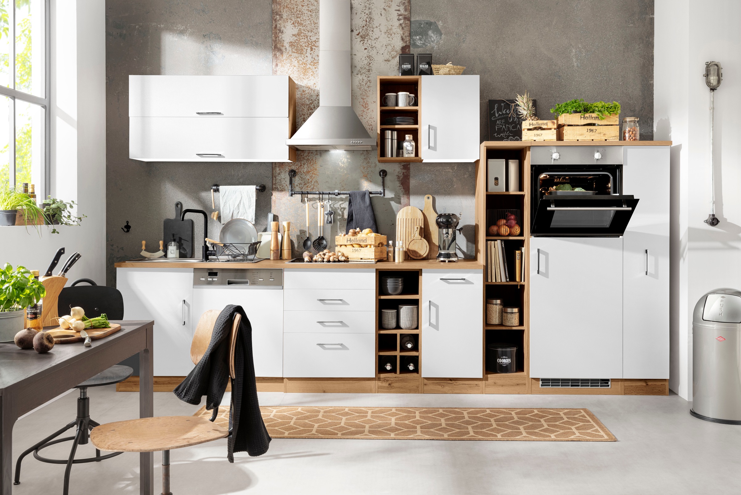 KOCHSTATION Küchenzeile »KS-Colmar«, mit E-Geräten, Breite 360 cm günstig online kaufen