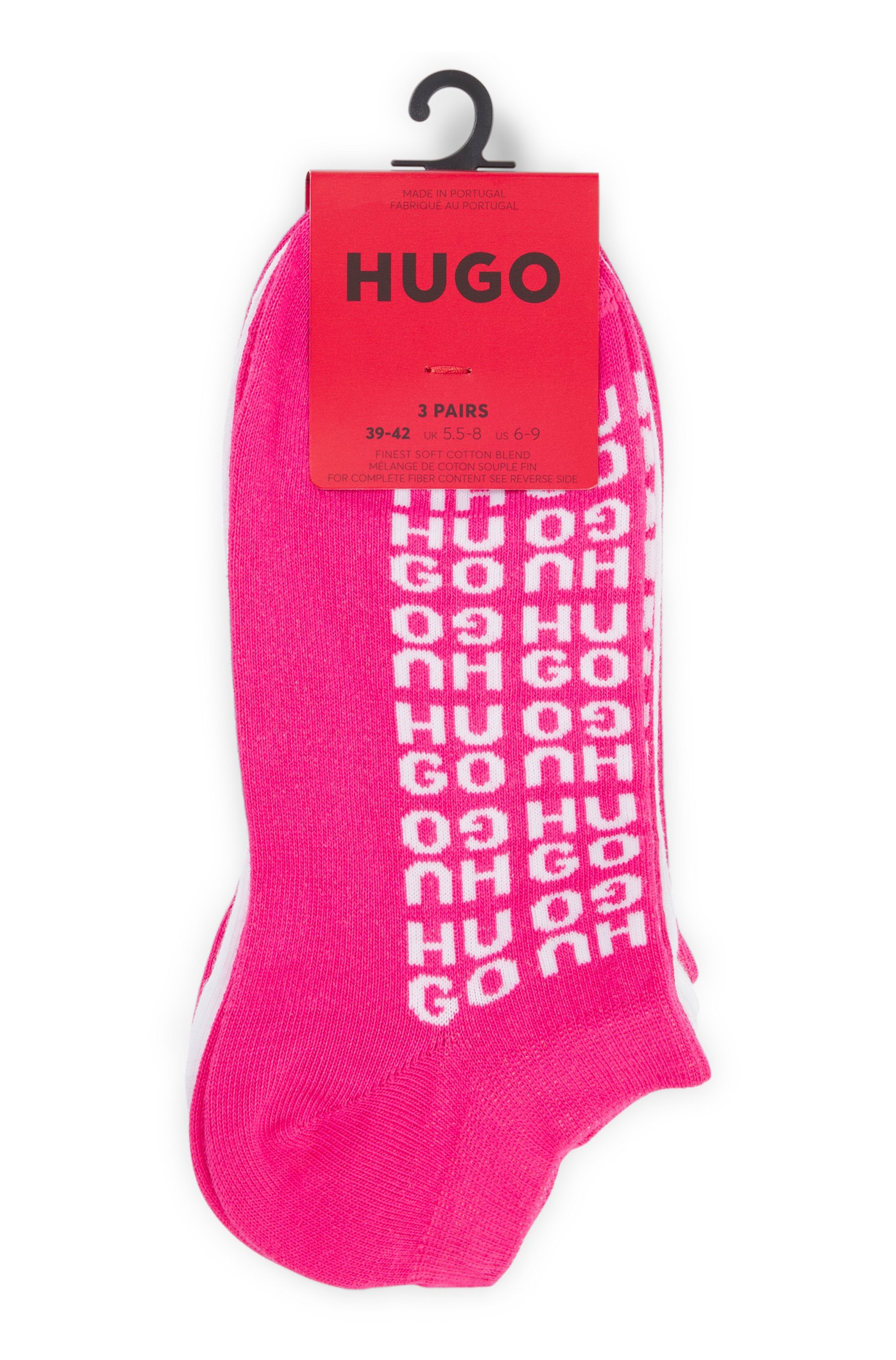 HUGO Underwear Socken »3P AS AO LOGO CC«, (Packung, 3 Paar, 3er Pack), mit kontrastfarbenen Logoschriftzug