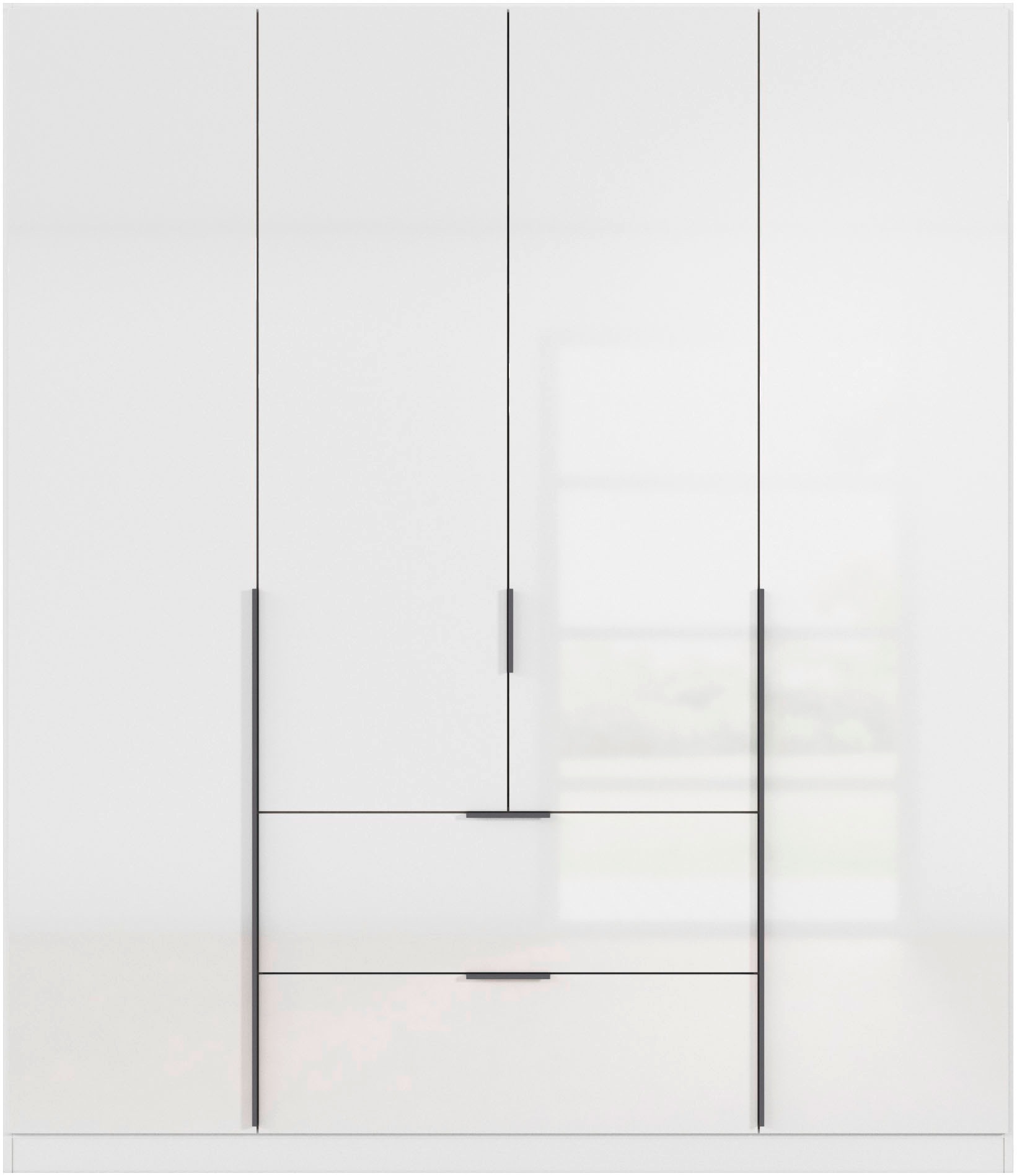rauch Drehtürenschrank »Kleiderschrank Schrank Garderobe AGORDO mit Dekor- oder Hochglanzfront«, (in zwei Griff-Farben, Breiten 91-360 cm), mit Außenschubkästen, in 7 Breiten und 2 Höhen MADE IN GERMANY