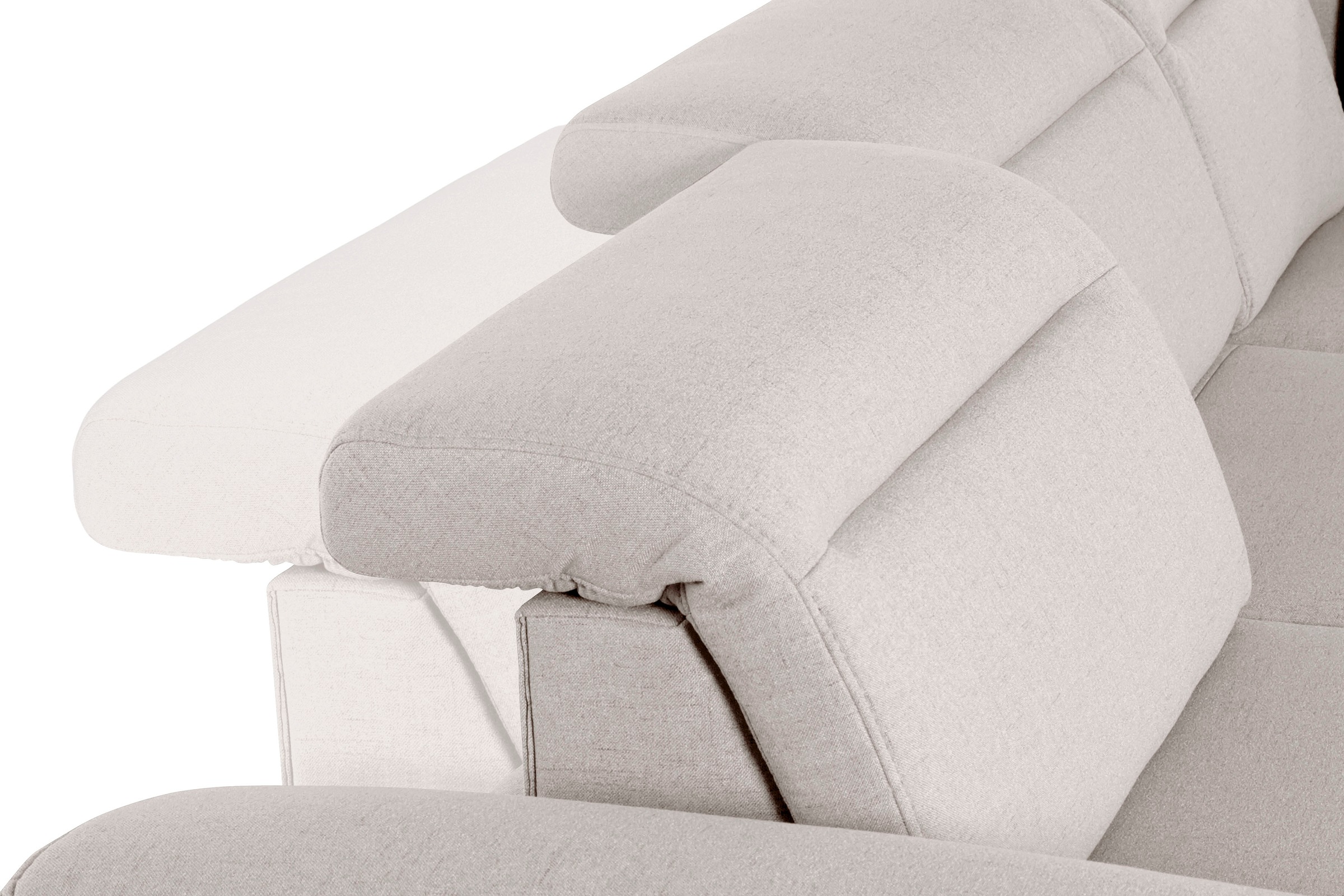 sit&more Ecksofa »Percy L-Form«, 15 cm Fußhöhe, Sitztiefenverstellung, wahlweise in 2 Fußfarben