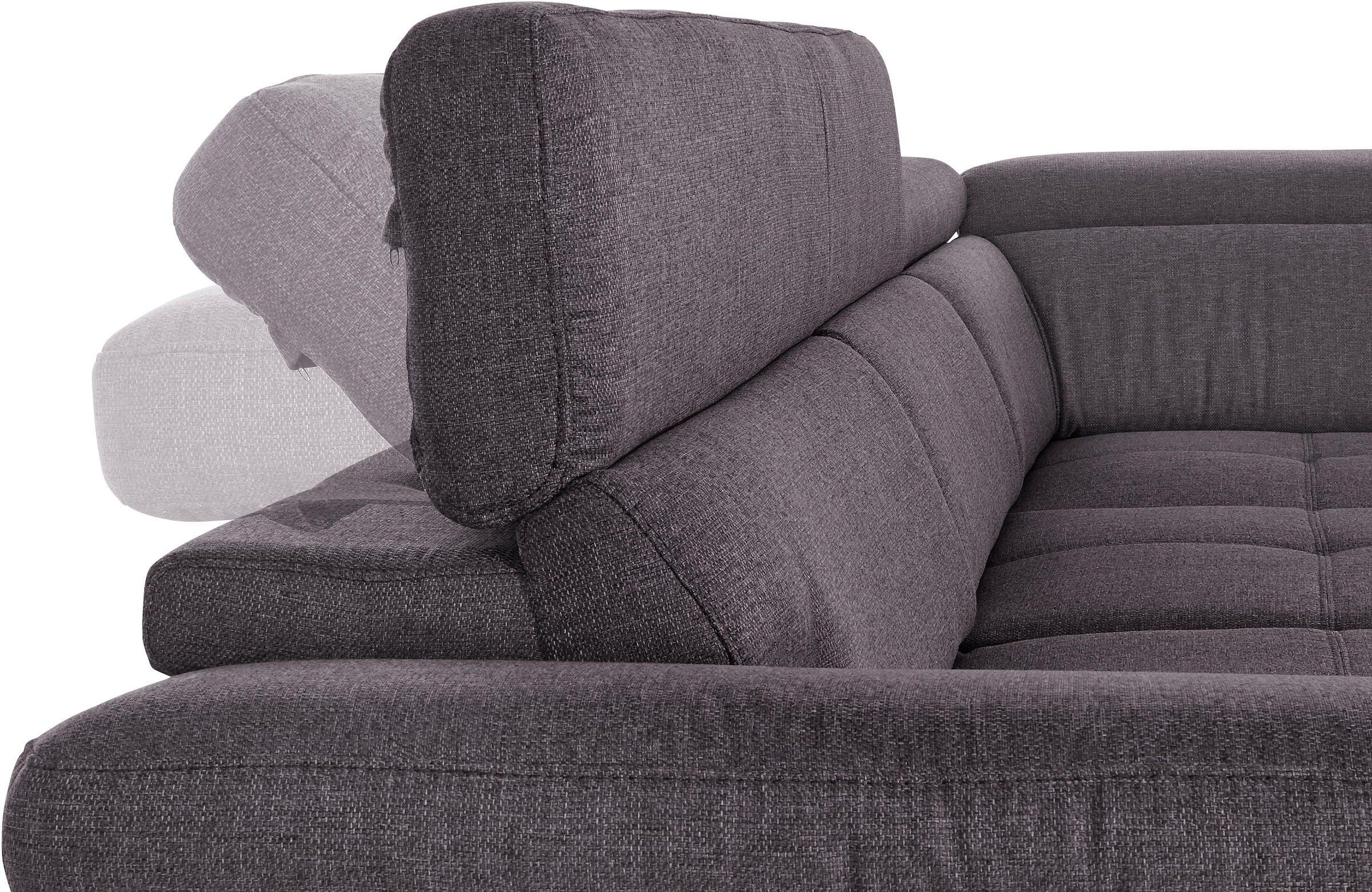 COTTA Ecksofa »Speedway L-Form«, mit Kopfteilverstellung, wahlweise mit Bettfunktion und Bettkasten