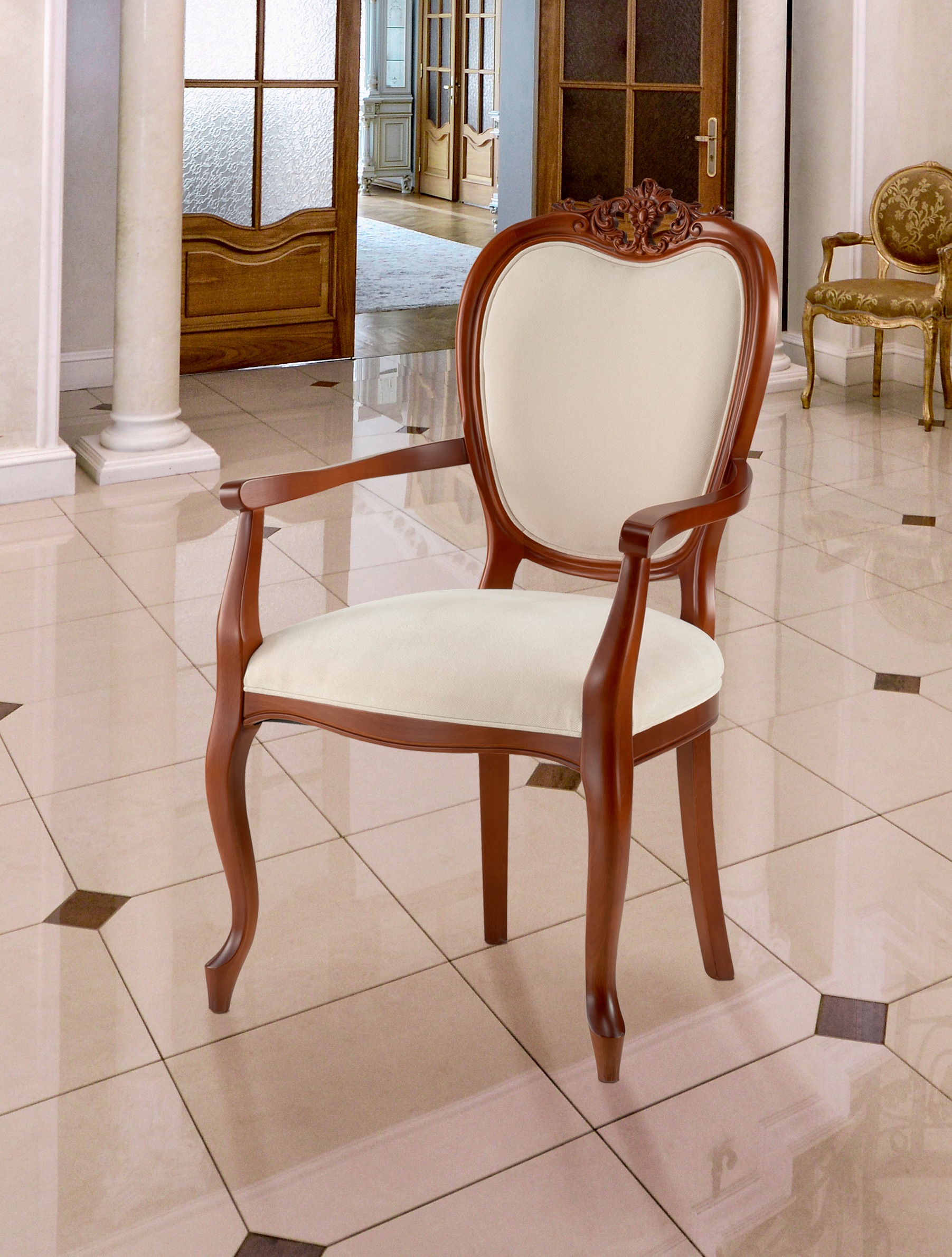 Home affaire Armlehnstuhl »Stühle Baronessa« () 1 Stk.Breite 59 cm günstig online kaufen