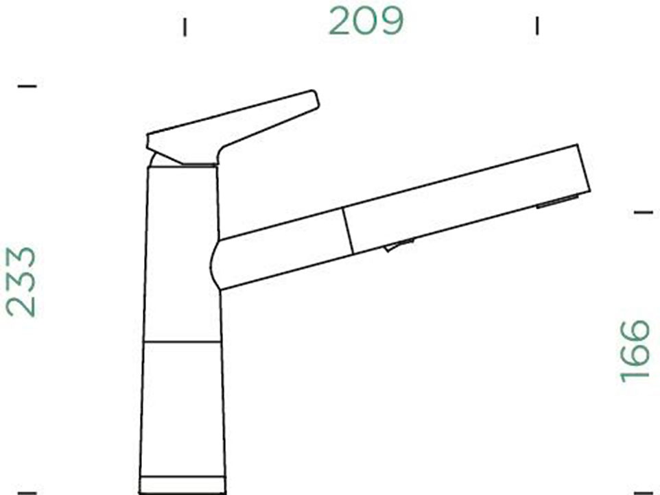 Schock Küchenarmatur »SC-510 SB« ausziehbar, Strahl-Brause, Rückflussverhinderer, Schwenkbereich 120°