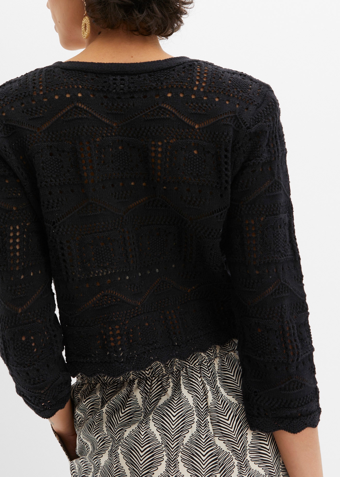 bonprix »Ajour-Bolero« bequeme Passform, 3/4-Ärmel, Ajour-Bolero