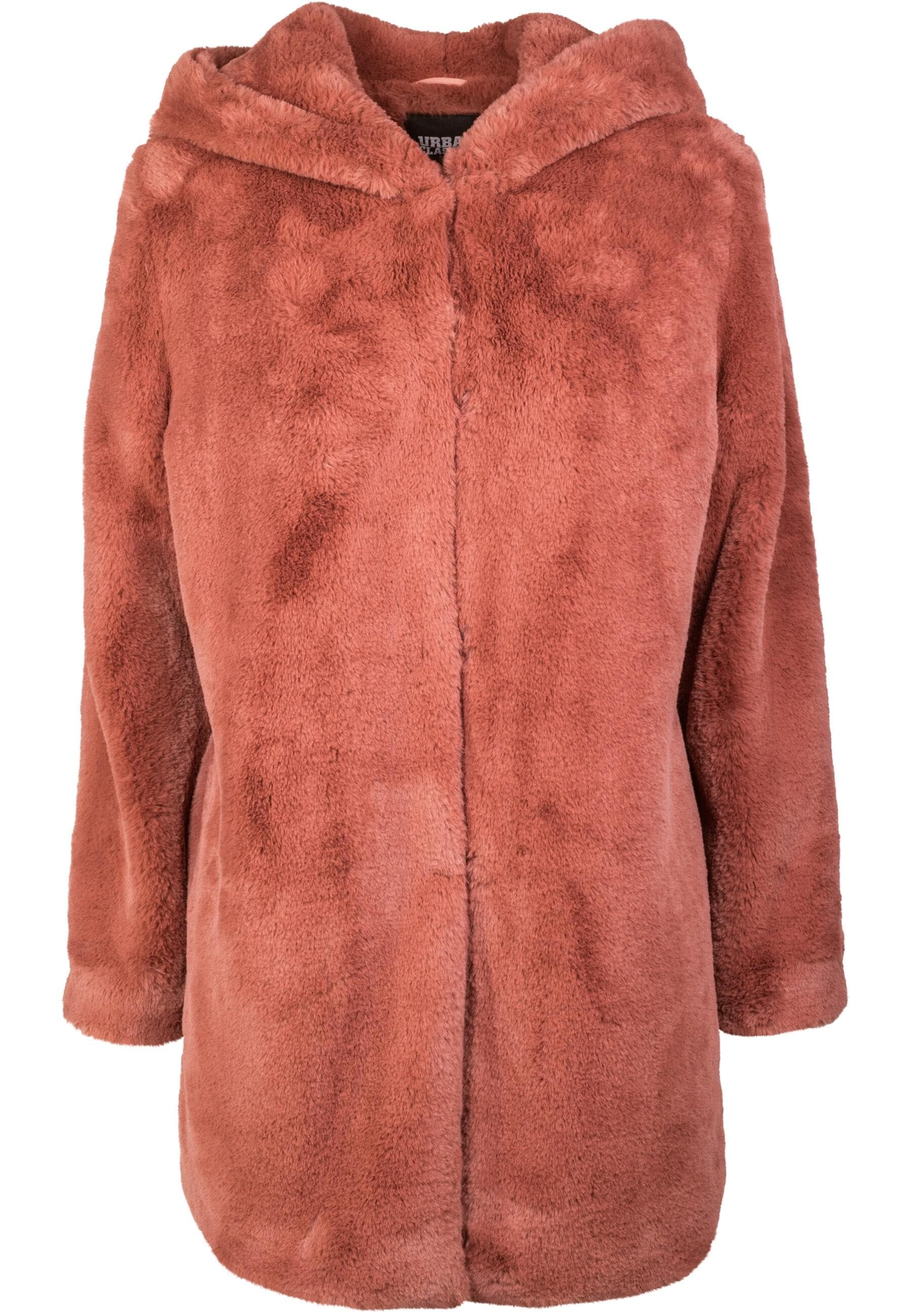URBAN CLASSICS Parka »Urban Classics Damen Ladies Hooded Teddy Coat« 1 Stk. tlg. ohne Kapuze