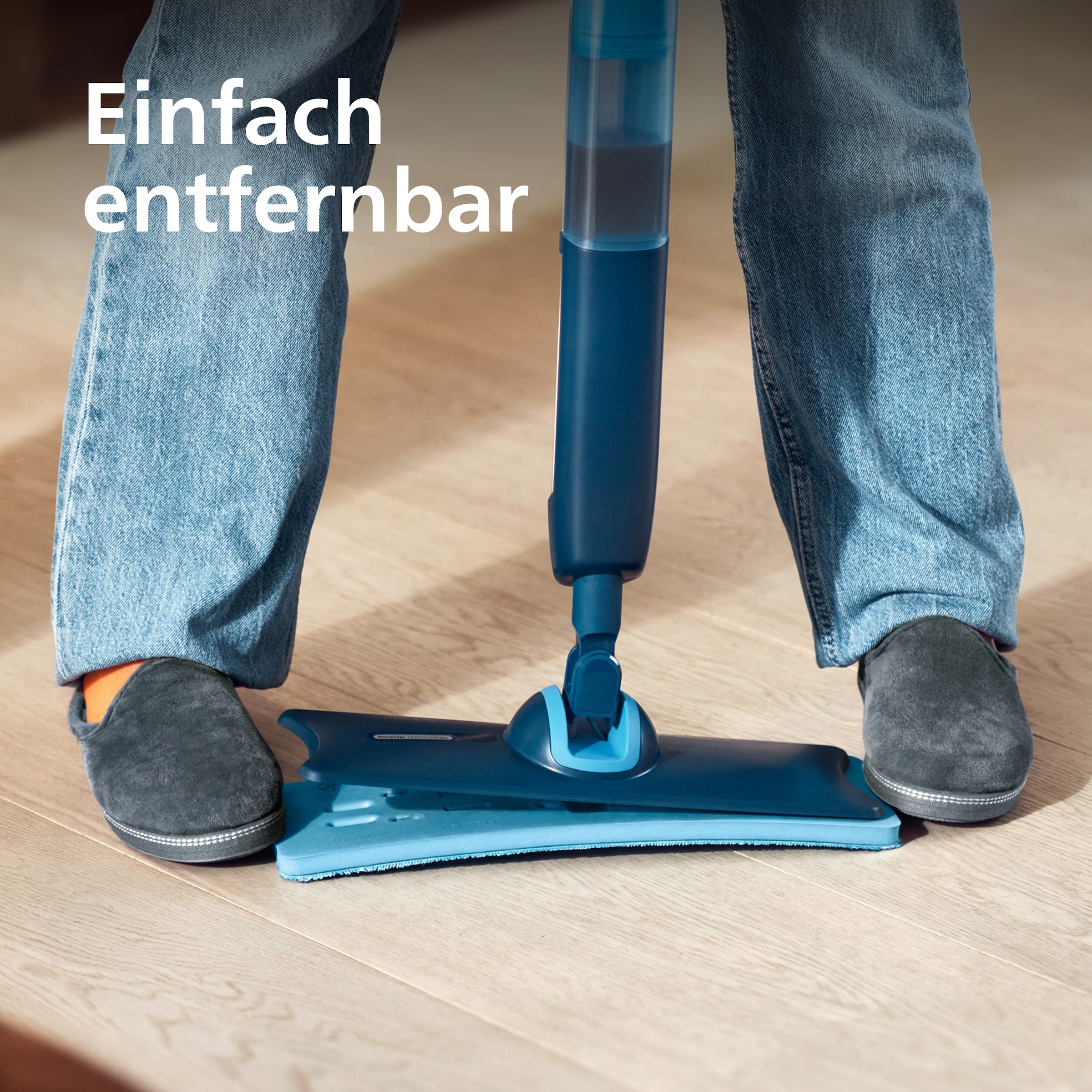 Philips Mikrofaserpad »OneUp Ersatzpad XV1883/20« (Mikrofaser 12 cmx35 cm 2 Stk. tlg. Speziell für Fliesen, Stein- und Betonböden entwickelt