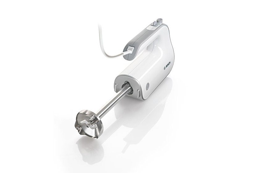 BOSCH Handmixer »Styline MFQ4080, Edelst. Rührbesen/Knethaken, Mixfuß, 5 Stufen, weiß«, 500 W, Zerkleinerer, Turbotaste, leichtes Gehäuse, Made in Europe