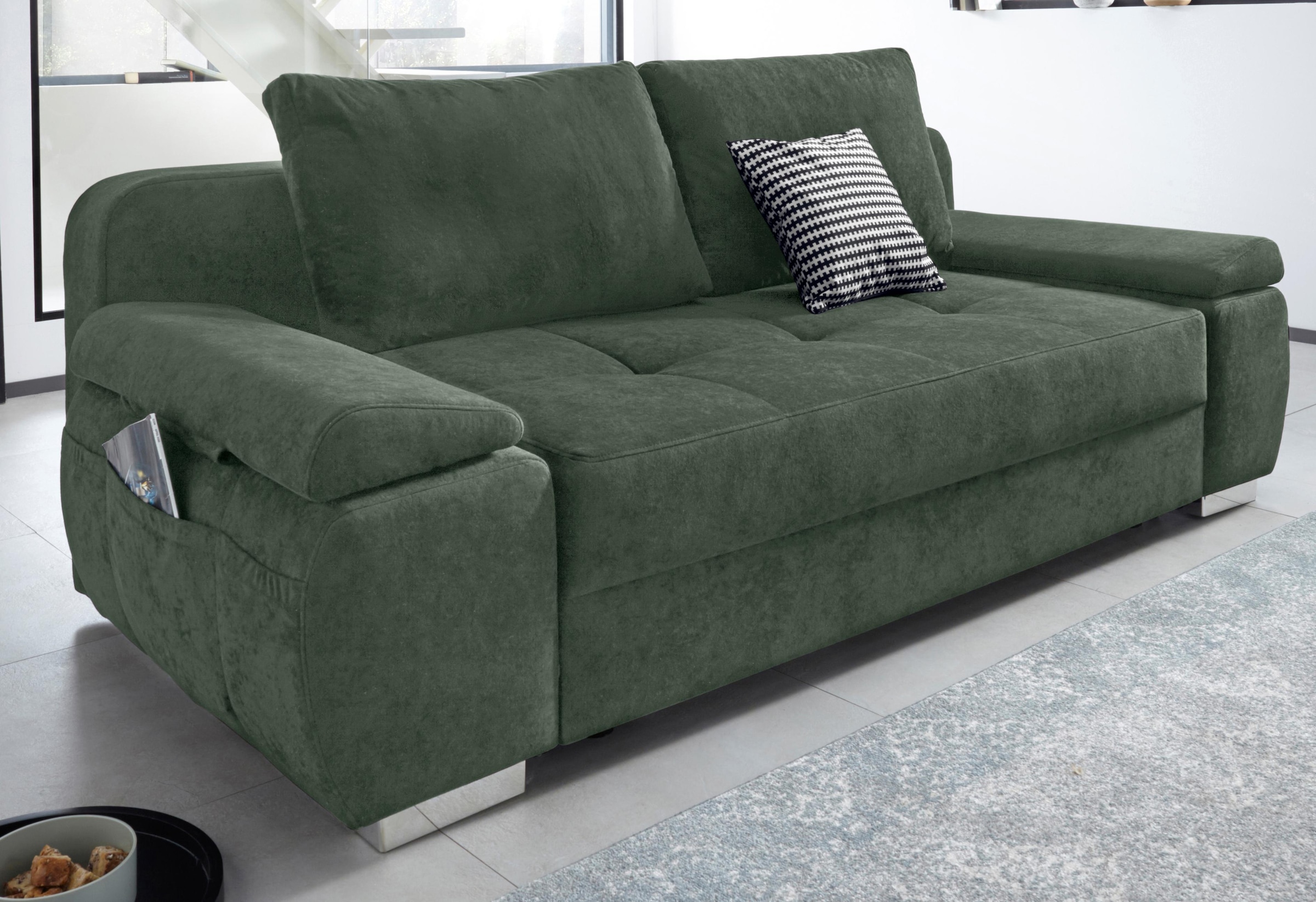 INOSIGN Schlafsofa »Pumo«, mit Boxspring-Aufbau, Bettfunktion und Bettkasten, inklusive Federkern