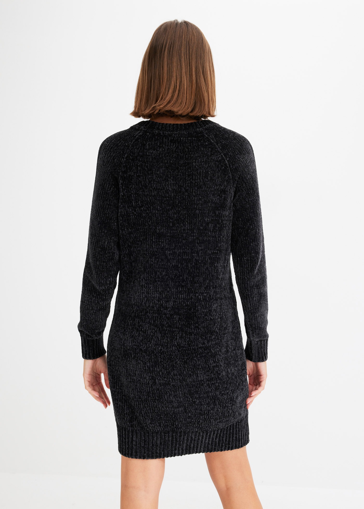 bonprix Strickkleid für den Alltag, aus Polyester, lockere Passform