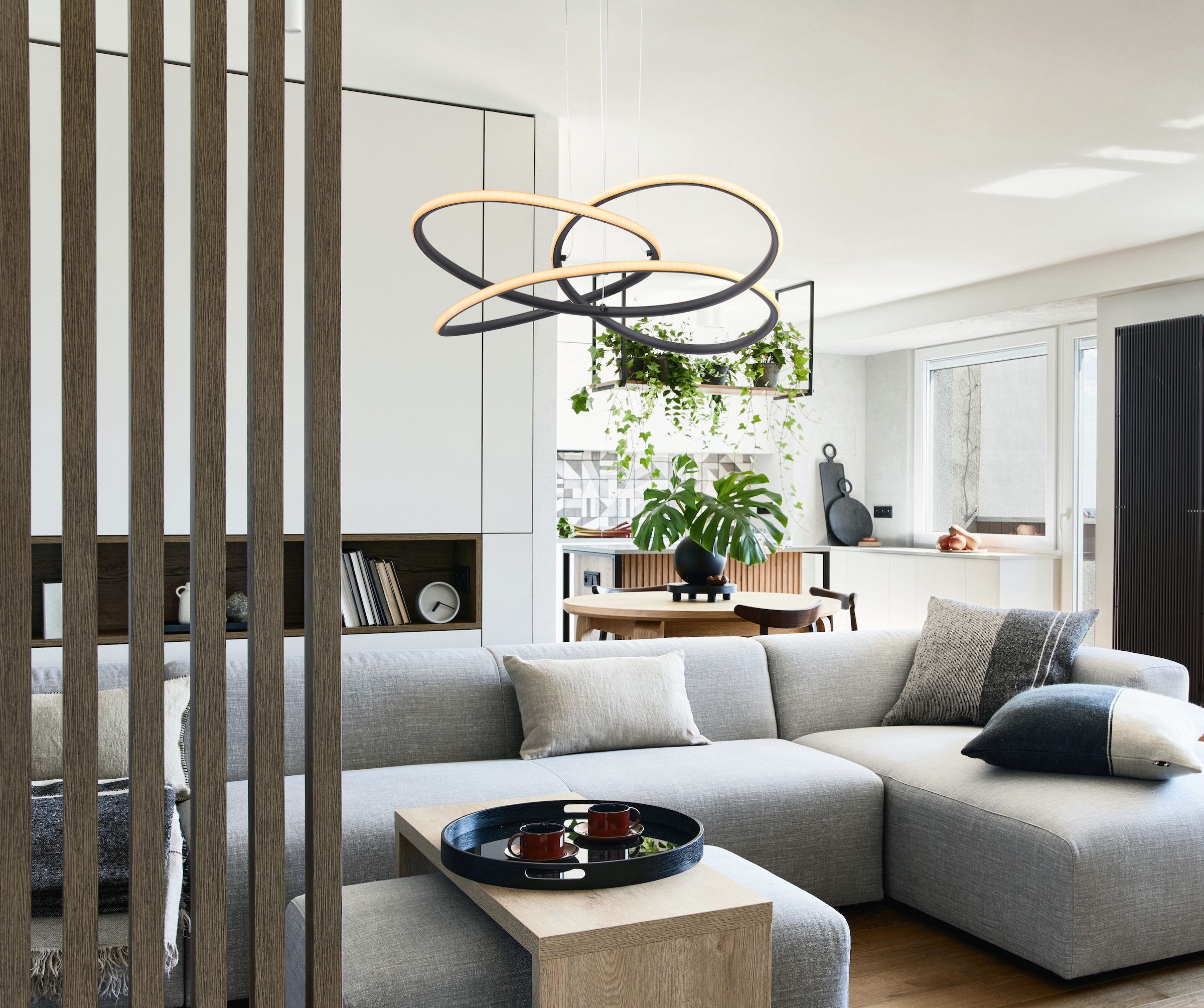 GLOBO LIGHTING LED Pendelleuchte »PANDA«, Leuchtmittel LED-Modul | LED fest integriert, Hängelampe/Hängeleuchte/Wohnzimmer/Esstisch/elegant