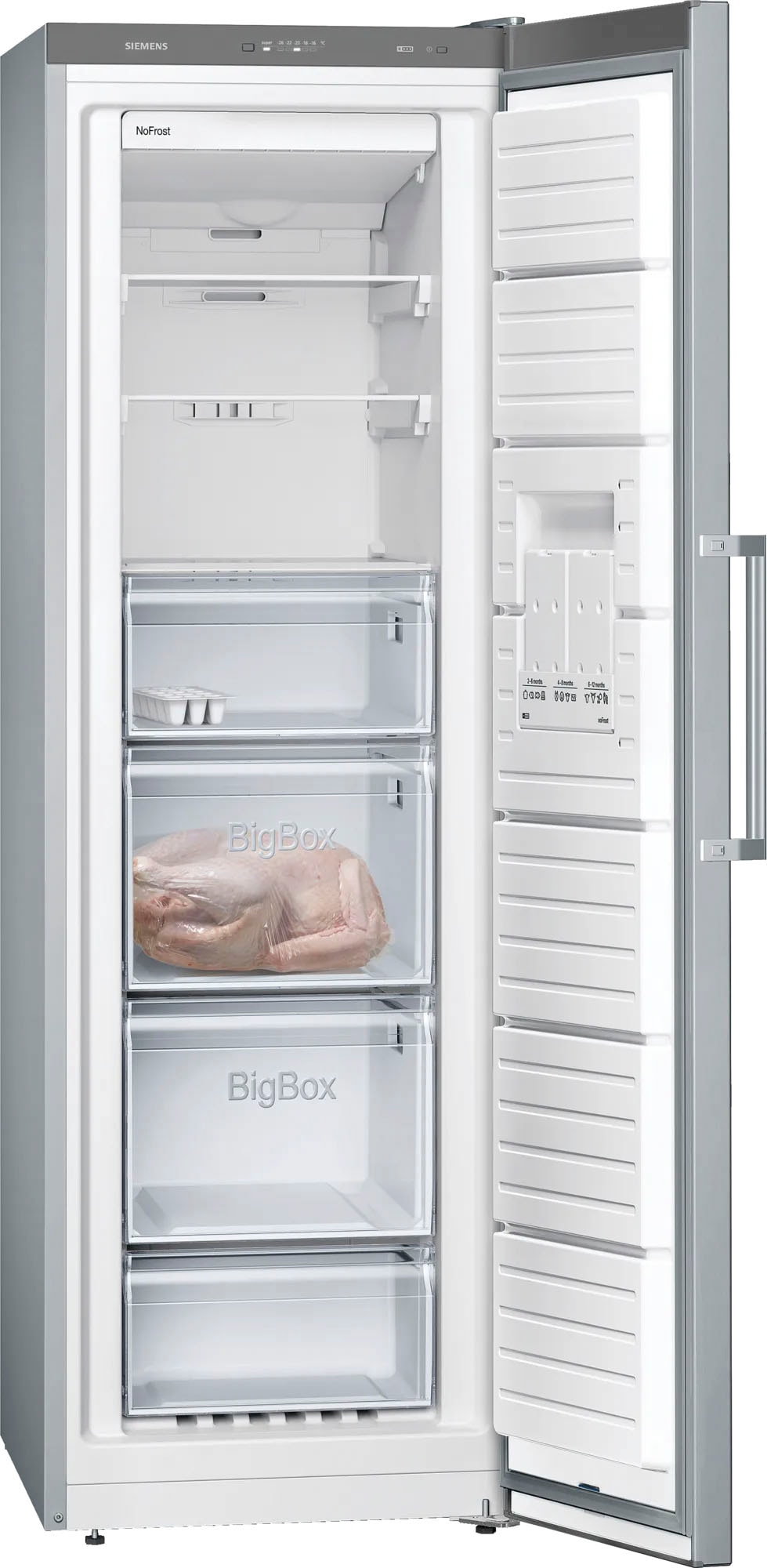 SIEMENS European Side-by-Side iQ300, 186 cm hoch, 120 cm breit, mit Flaschenregal-höhenverstellbare Füße