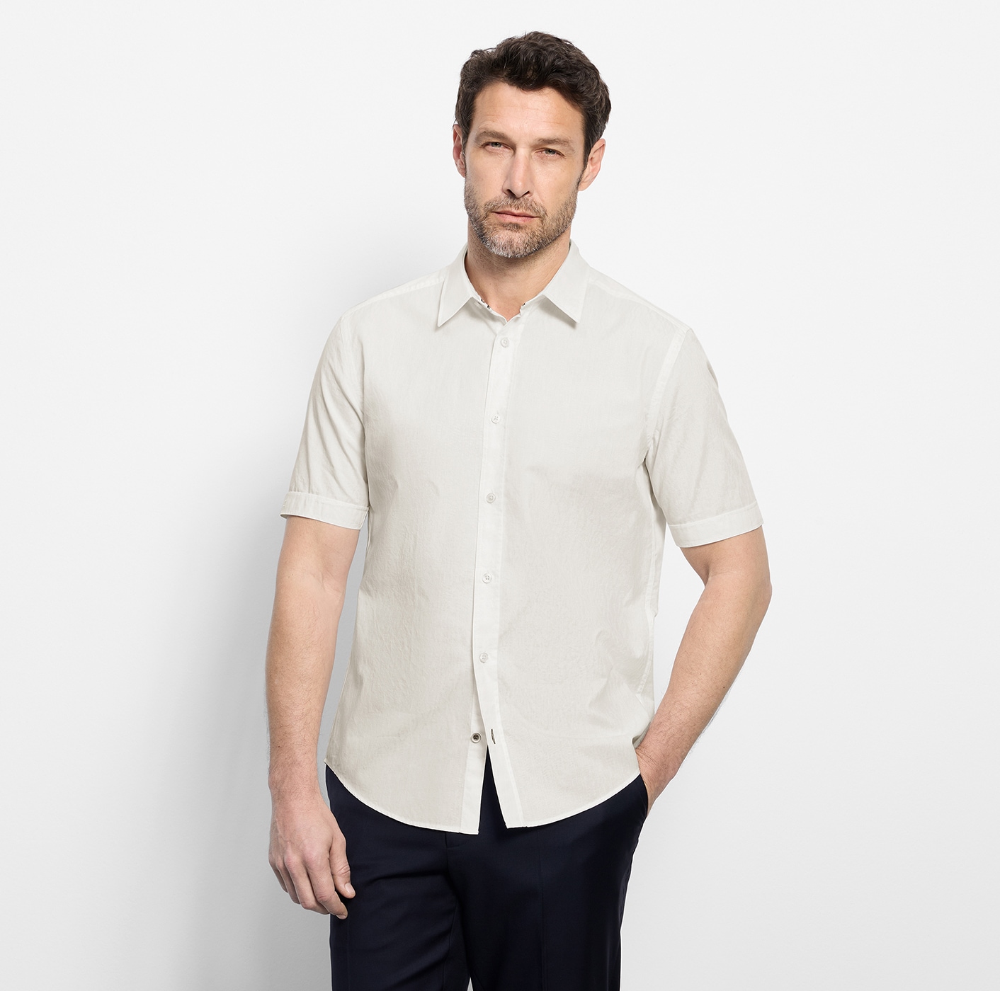OLYMP Kurzarmhemd »Casual« Freizeithemd, regular fit, Kentkragen