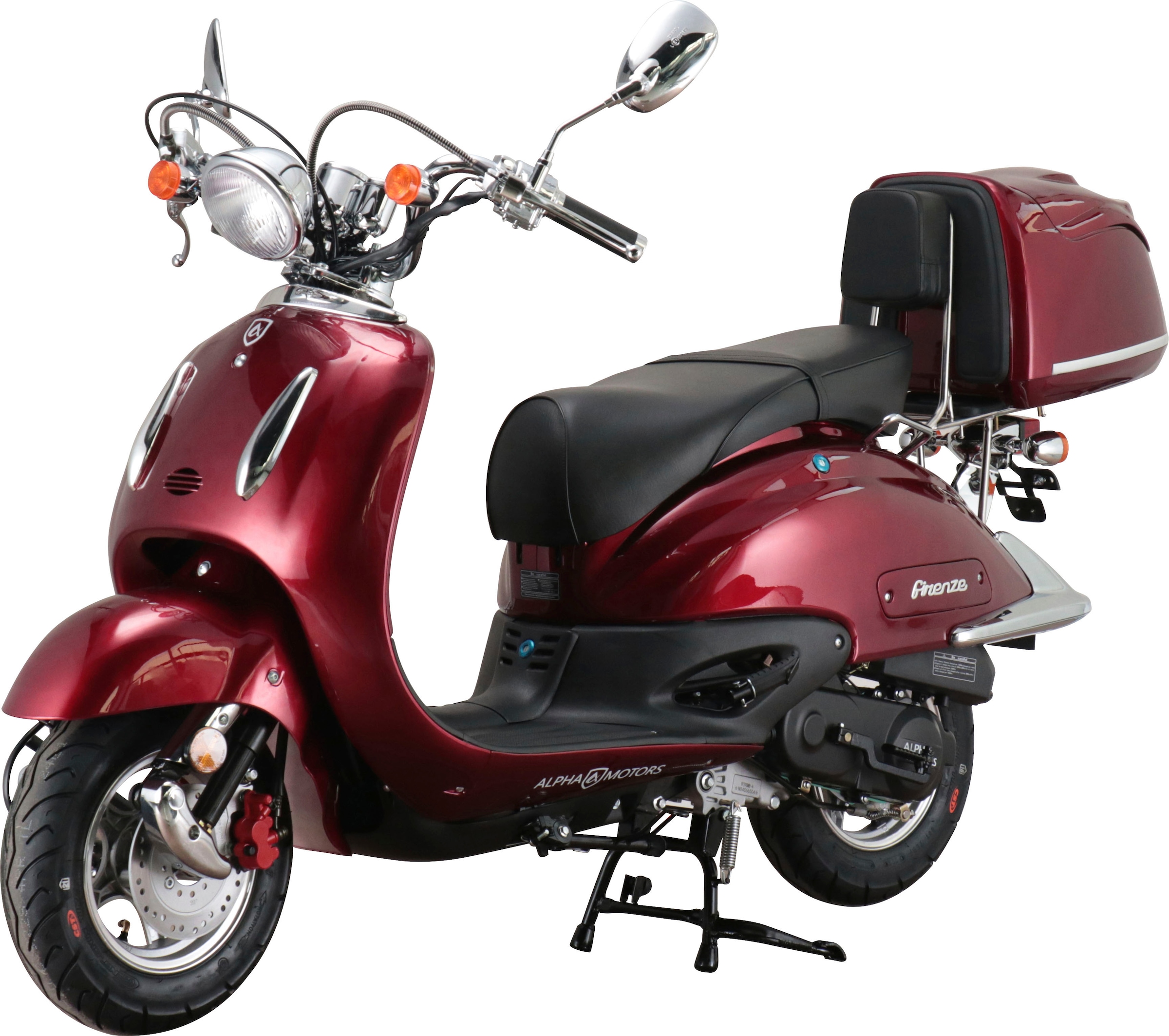 Alpha Motors Motorroller »Retro Firenze«, 50 cm³, 45 km/h, Euro 5, 2,99 PS, (mit Topcase), mit Lenkerschloss, im Retro-Look