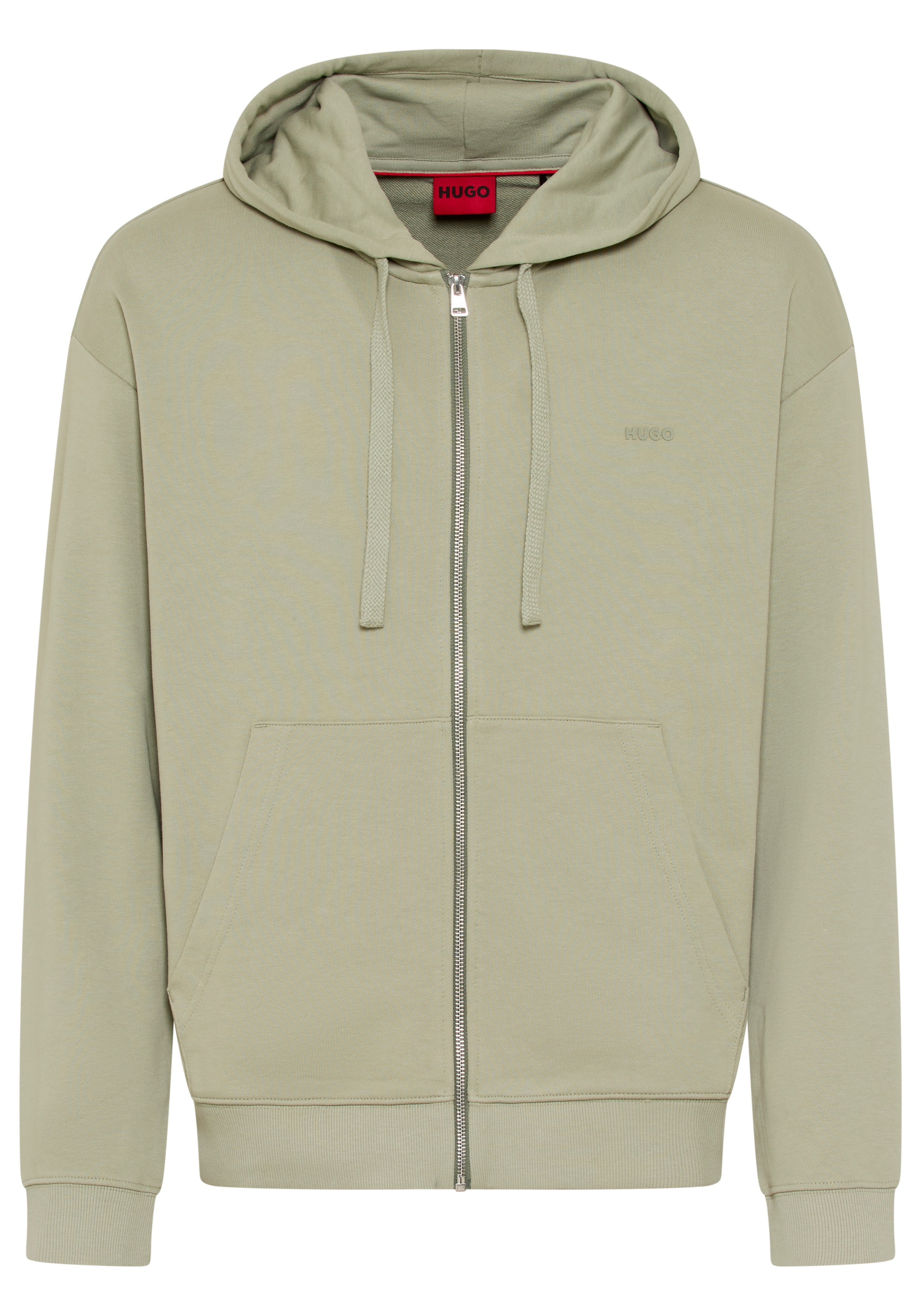 HUGO Kapuzensweatjacke Relaxed Fit, Kapuze, Taschen
