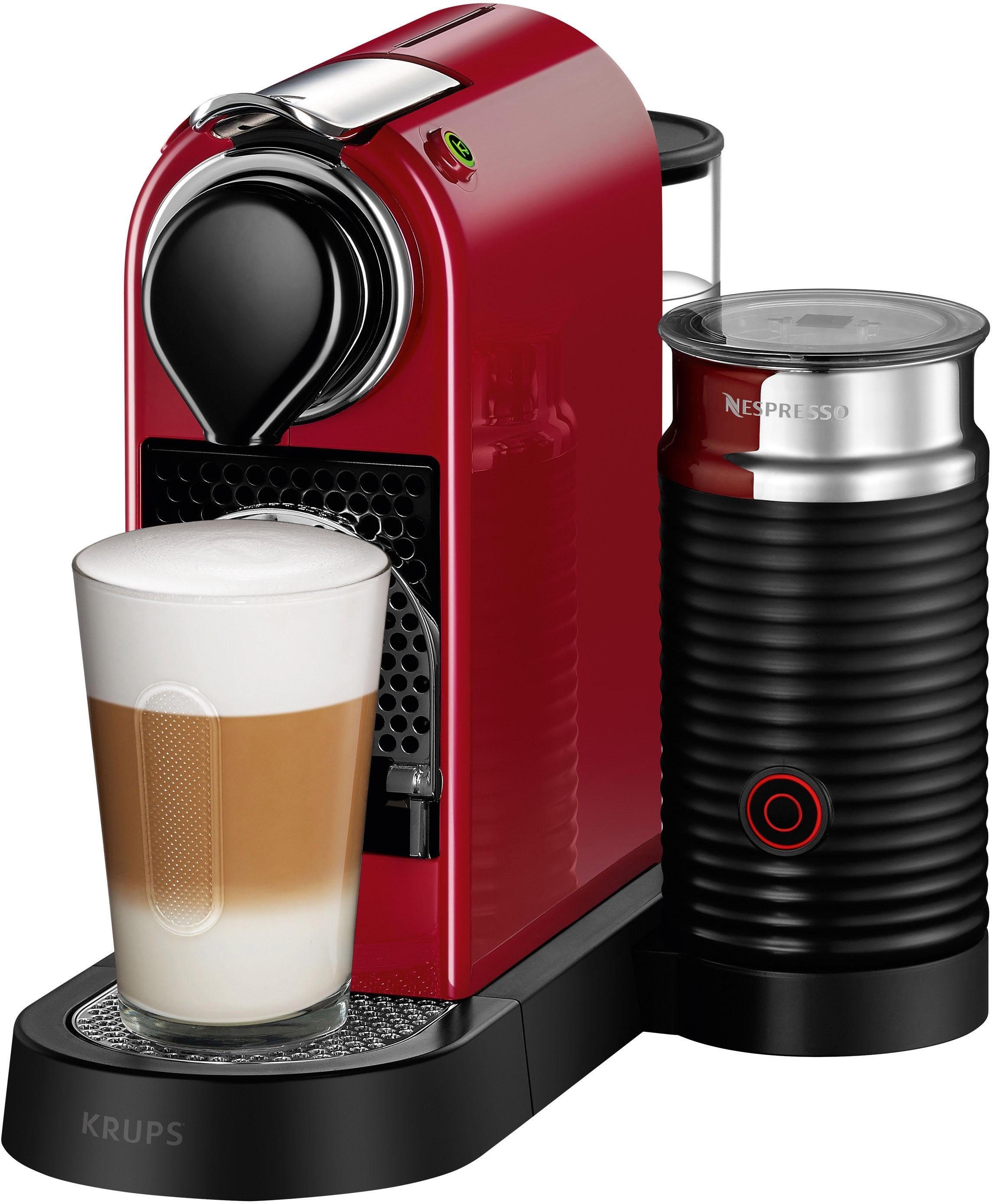 Nespresso Kapselmaschine »XN761B CitiZ & Milk von Krups«, inkl. Aeroccino Milchaufschäumer, Willkommenspaket mit 14 Kapseln