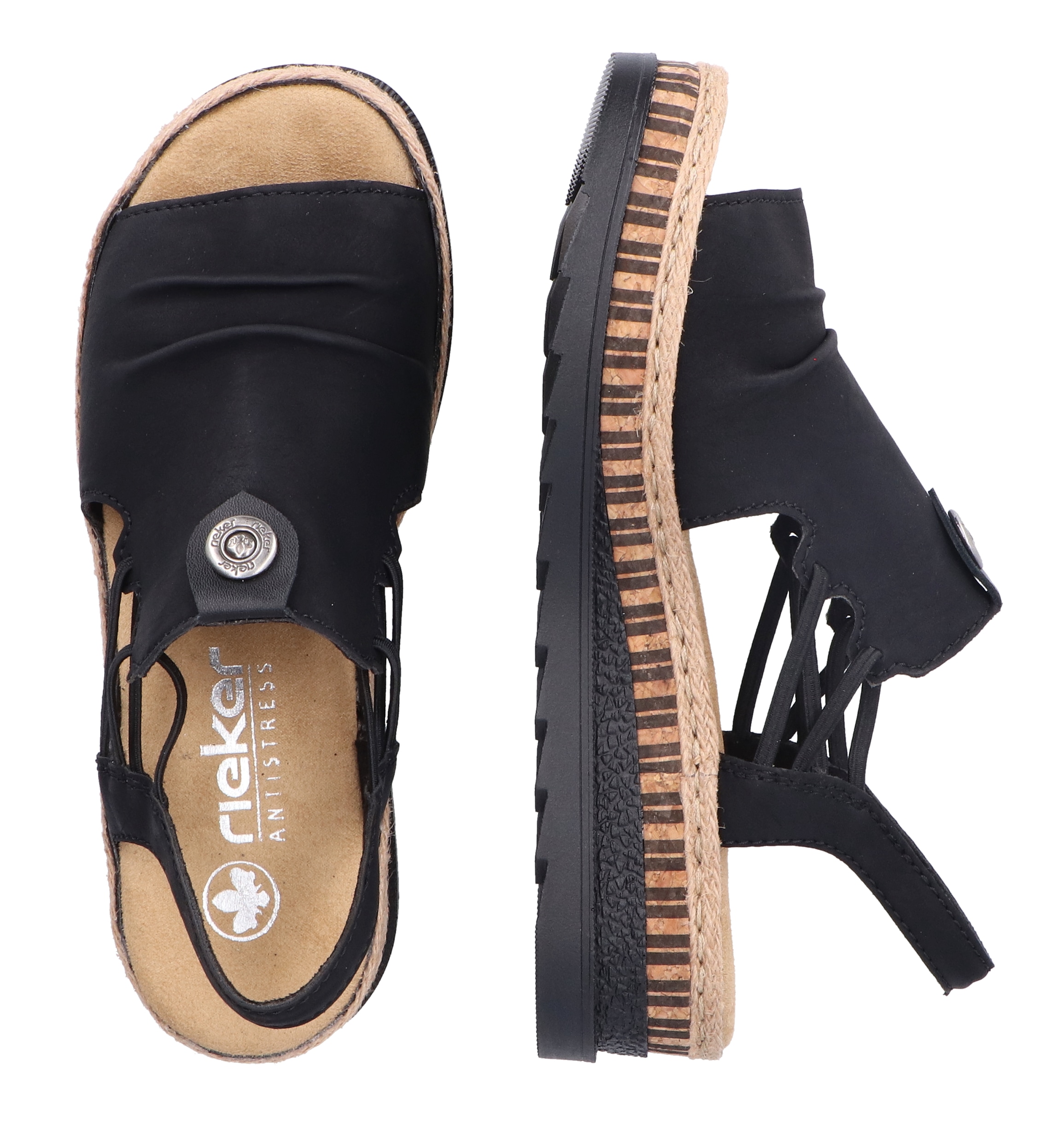 Rieker Plateausandale  Sommerschuh, Sandalette, modisches Plateau