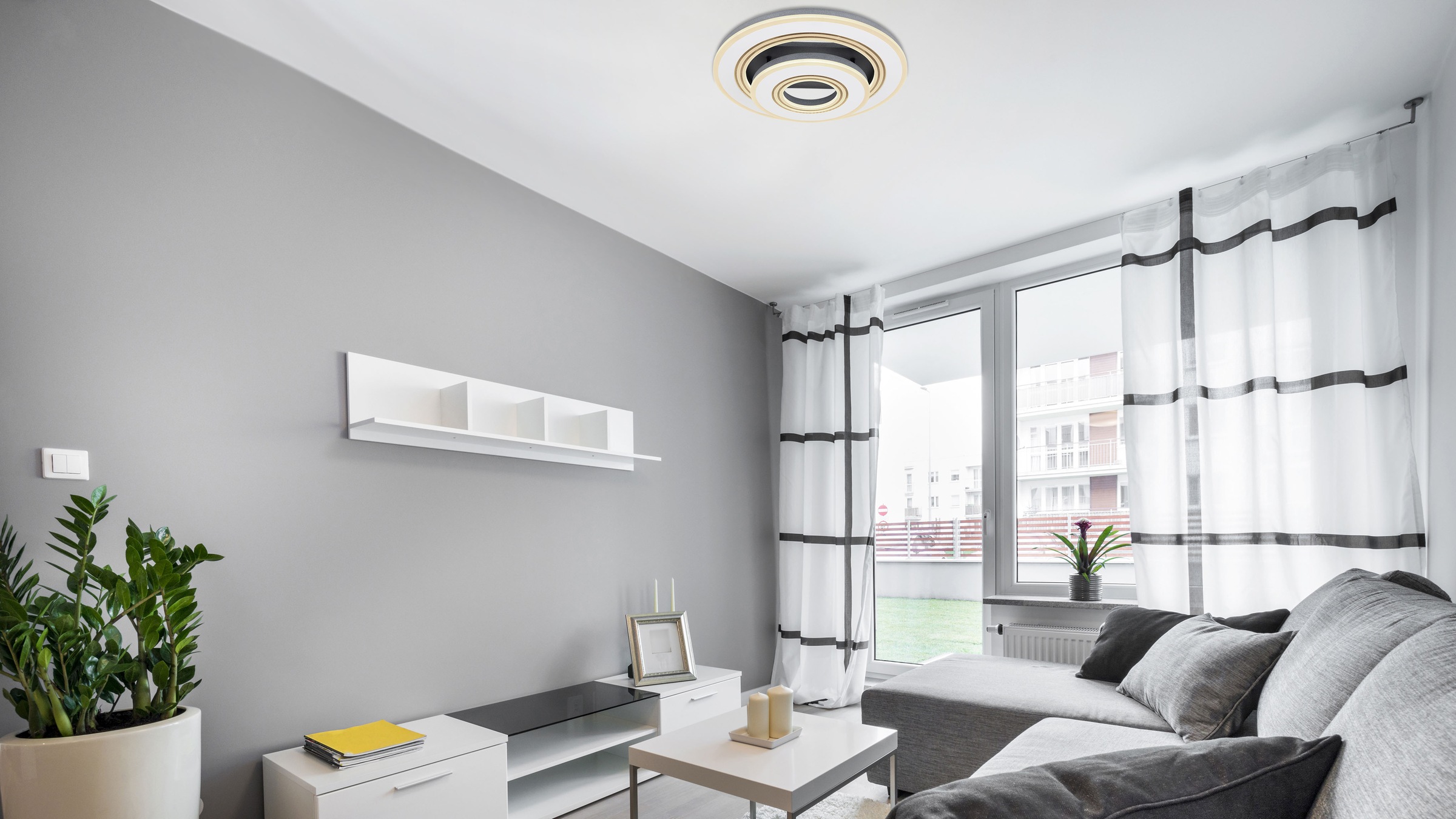 GLOBO LIGHTING Deckenleuchte »JACK« LED-Modul 1 Stk. warmweiß - kaltweiß Deckenlampe Wohnzimmer-Leuchte Schlafzimmer-Leuchte Flur Küche