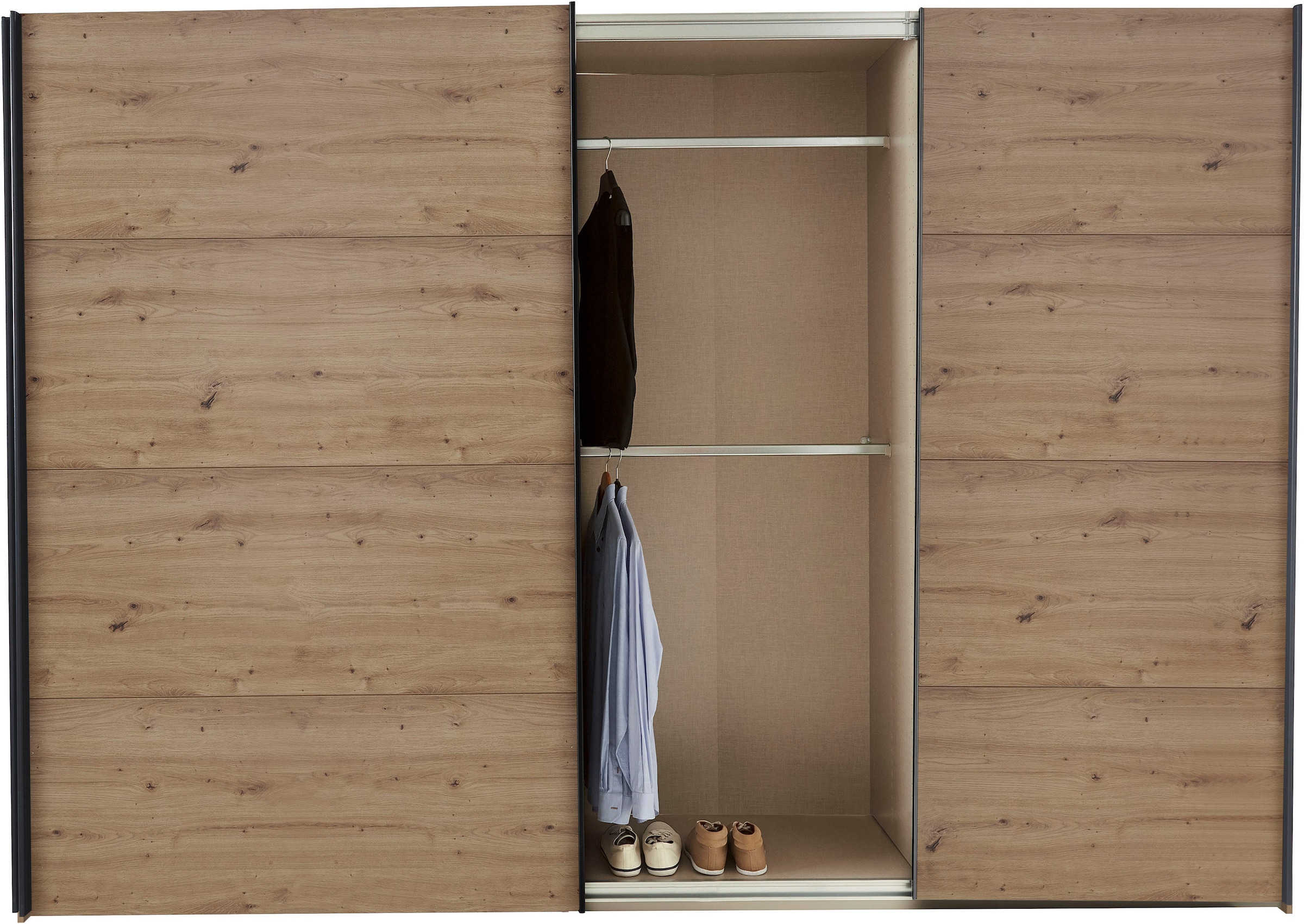 rauch Schwebetürenschrank »Kleiderschrank Schrank Garderobe TOPSELLER OTELI inkl. Inneneinteilung«, mit 3 Innenschubladen sowie zusätzlichen Einlegeböden MADE IN GERMANY