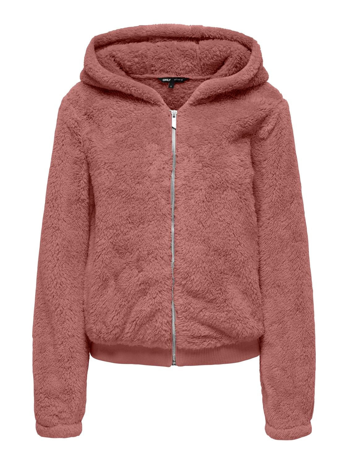 ONLY Kapuzenplüschjacke »ONLNEWANNA CONTACT SHERPA JKT OTW NOOS«, mit Kapuze