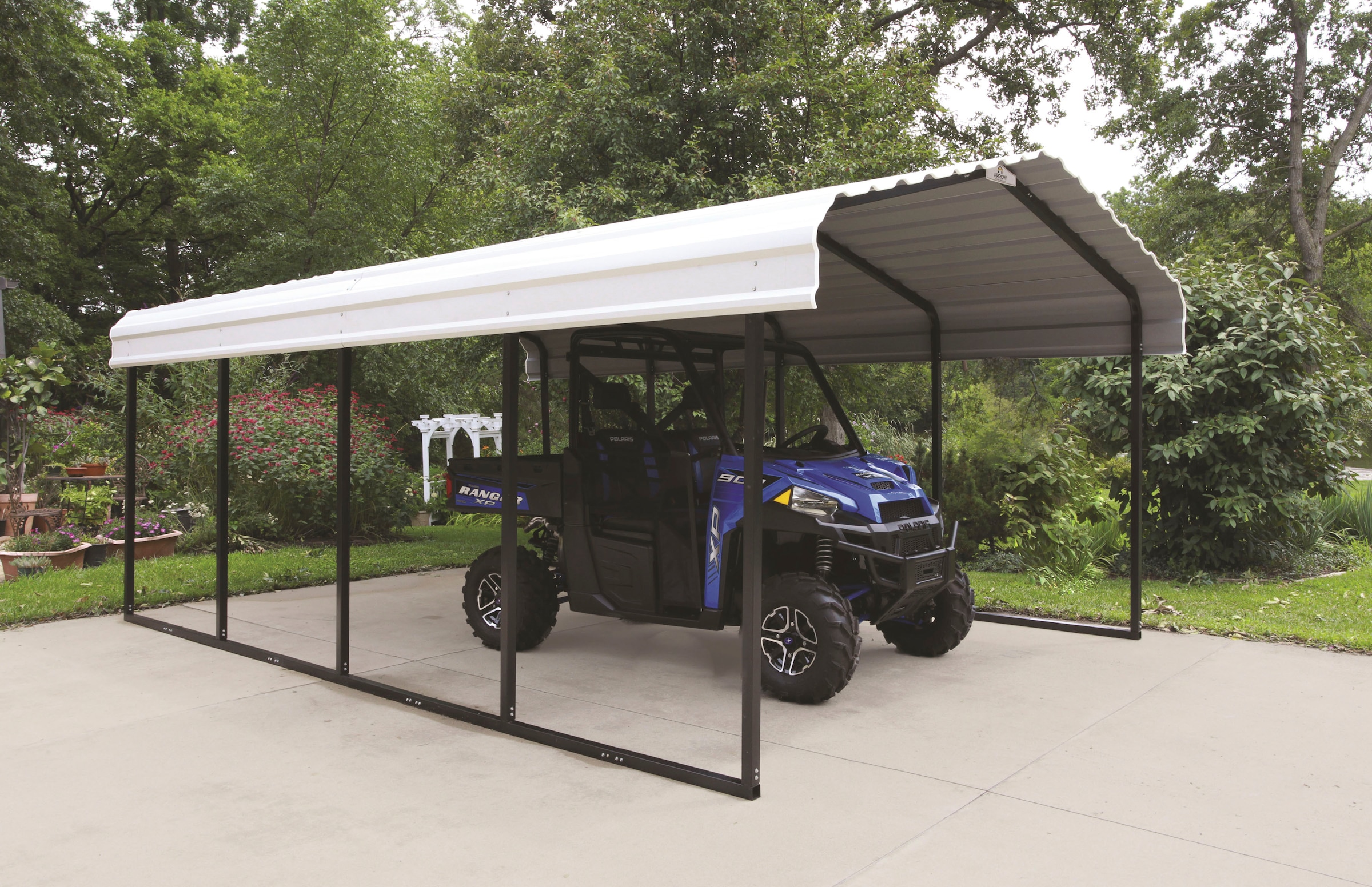 ShelterLogic Einzelcarport »Neapel«, Stahl, 360 cm, schwarz-weiß