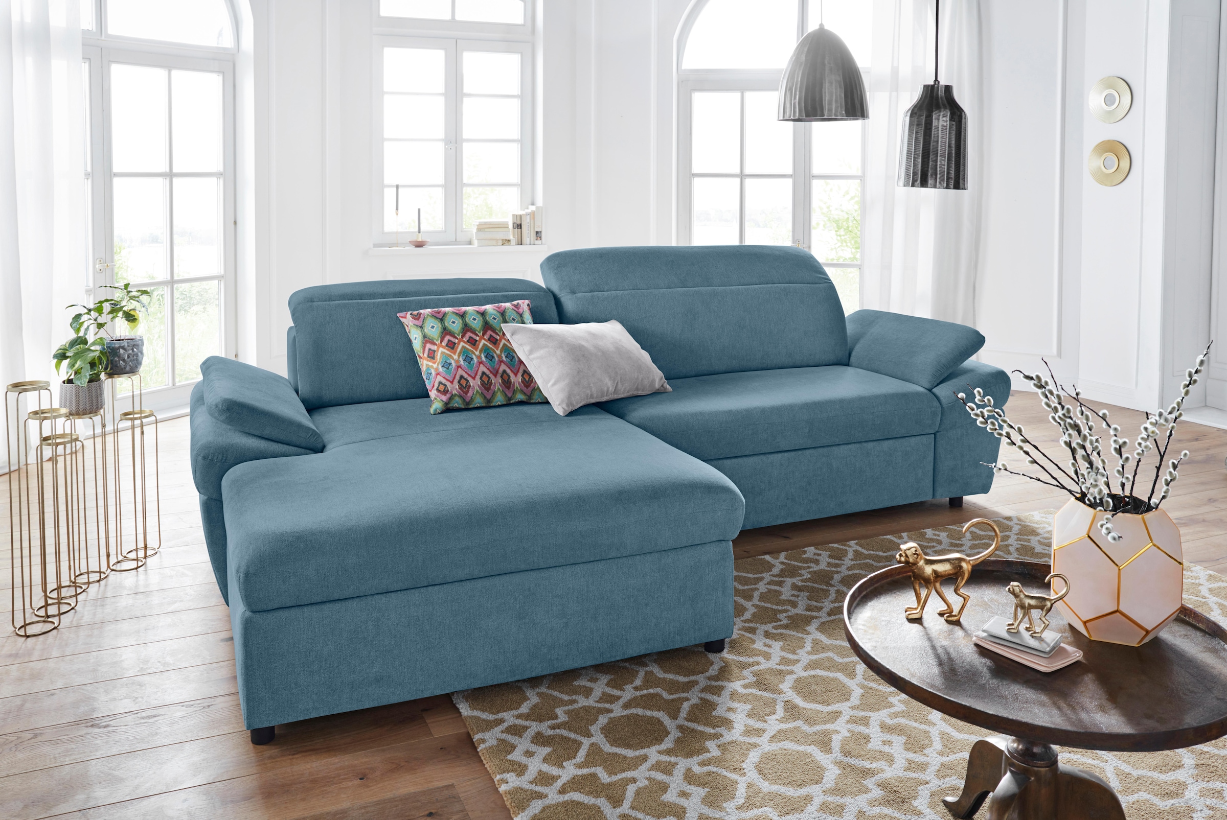 exxpo - sofa fashion Ecksofa "Spring, super bequem, mit Armteil- und Kopfte günstig online kaufen