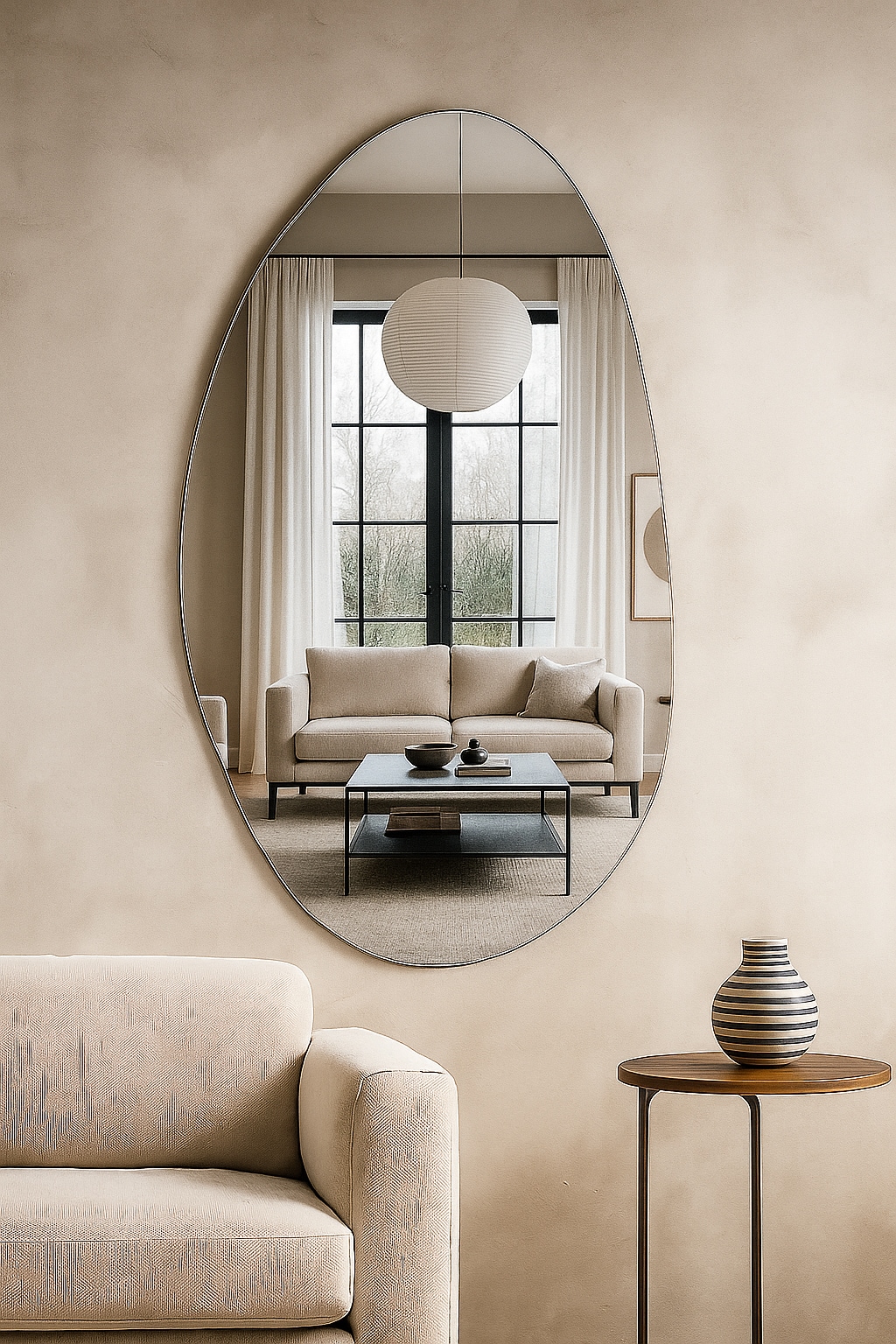 s.Oliver Wandspiegel »Lucee« ovalförmig, ca. 88,5x59cm, mattierter dezenter Rahmen