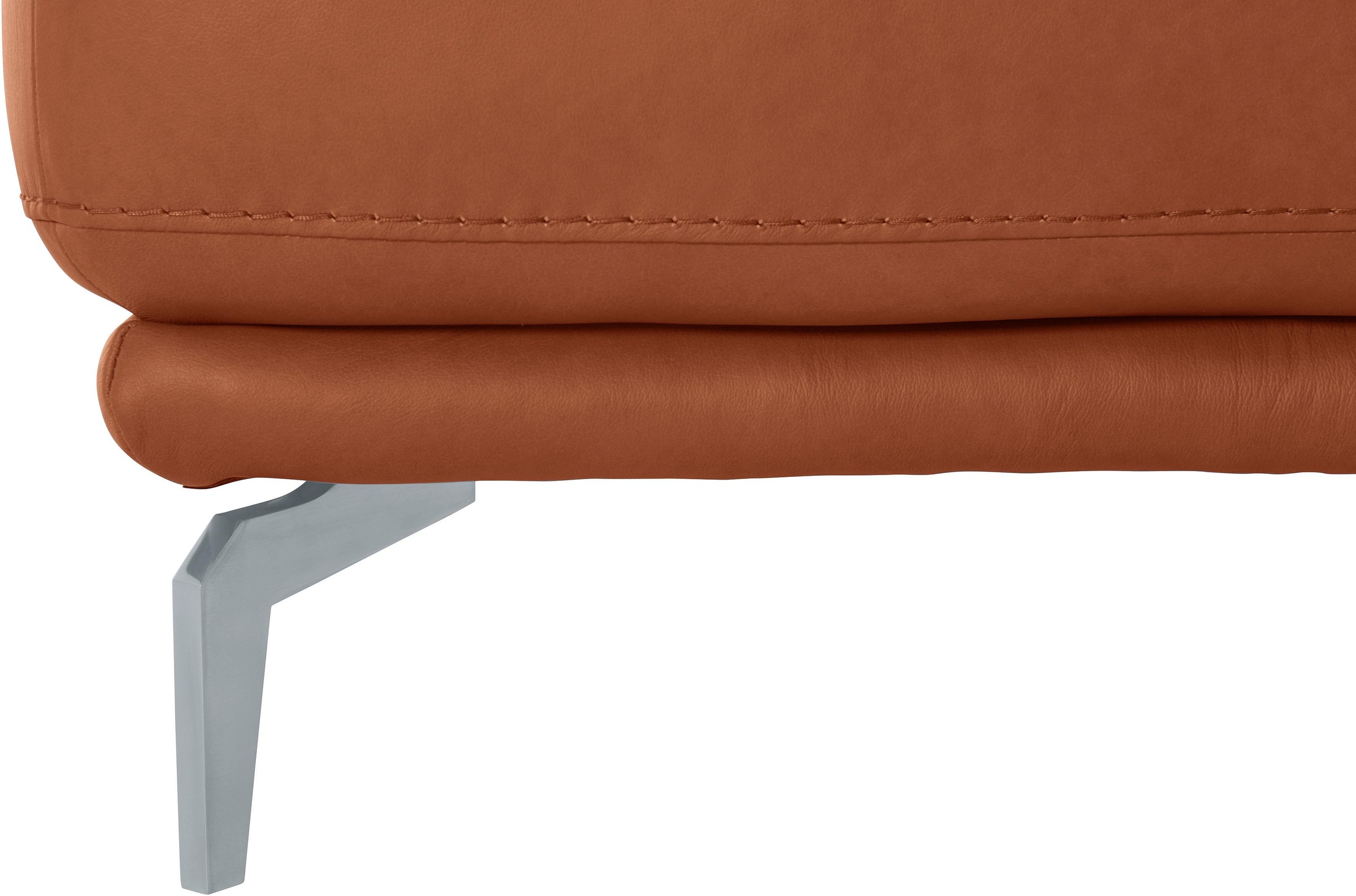 W.SCHILLIG Hocker »montanaa«, mit Metallfüßen in Silber matt, Breite 141 cm