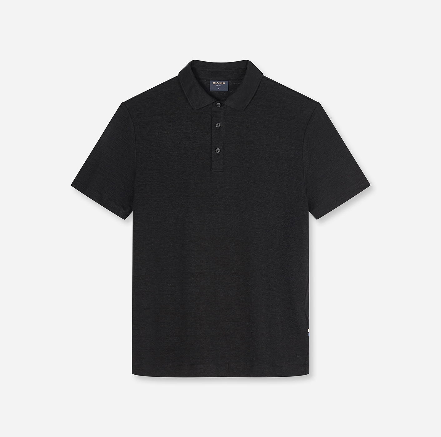 OLYMP Poloshirt aus hochwertigem Leinen, unifarben