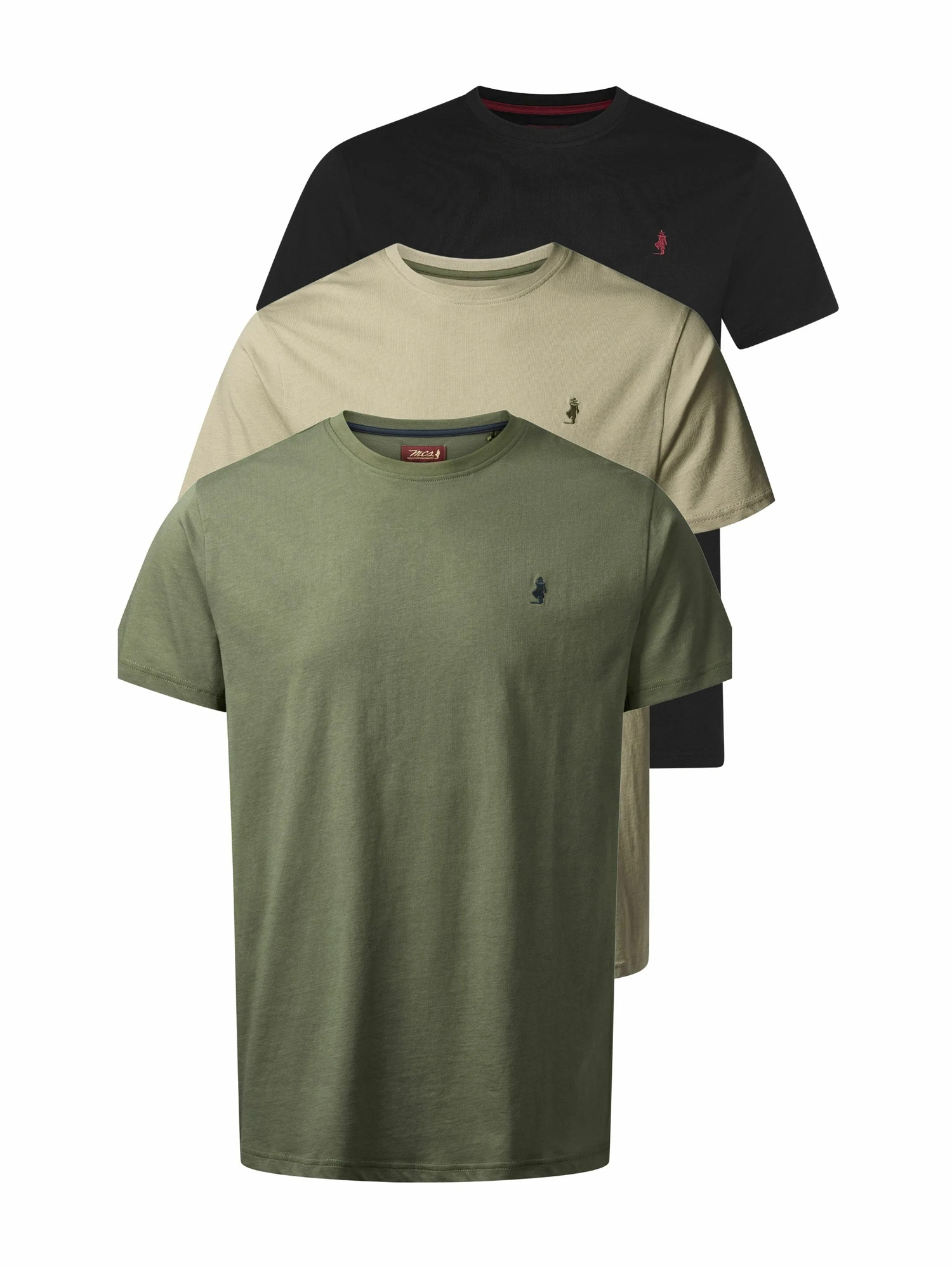 MCS Kurzarmhemd »MCS 3-pack T-Shirt Ohio«