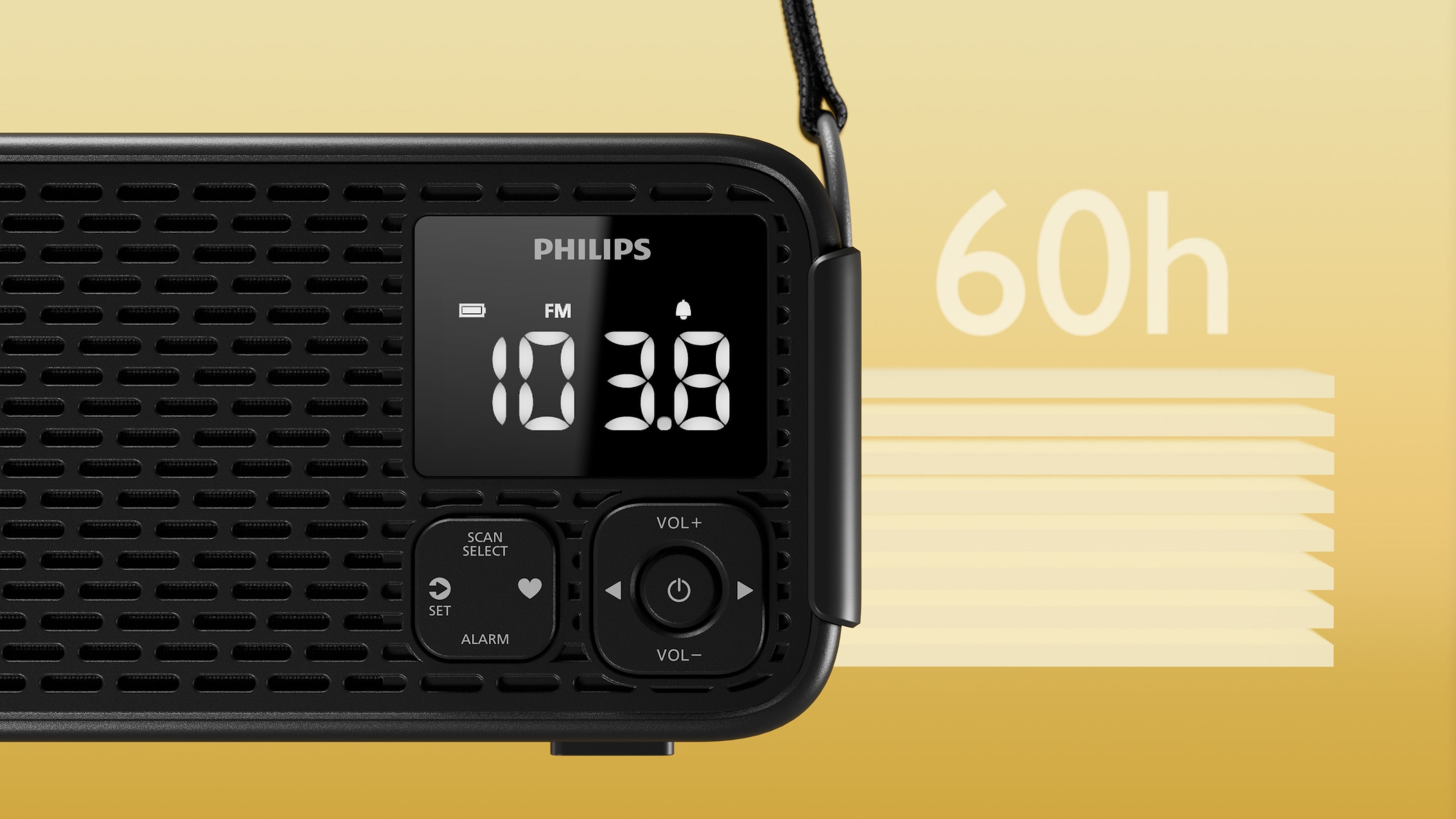 Philips Notfallradio »TAR3500/00« ( AM-Tuner | FM-Tuner 3 W) Kurbelradio, LED-Leuchte, lauter SOS-Alarm + Blinkleuchte,USB-C, USB-A