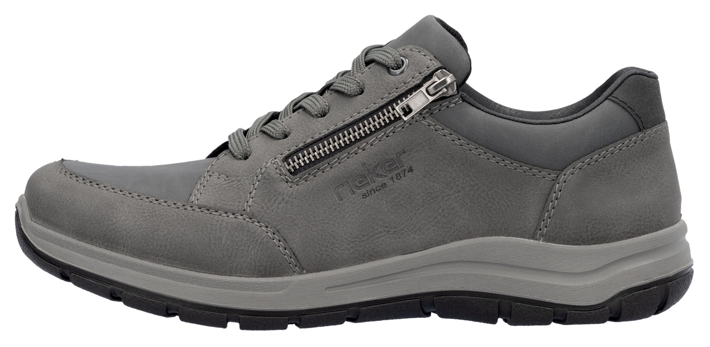 Rieker Sneaker, Freizeitschuh, Halbschuh, Schnürschuh mit gepolstertem Schaftrand