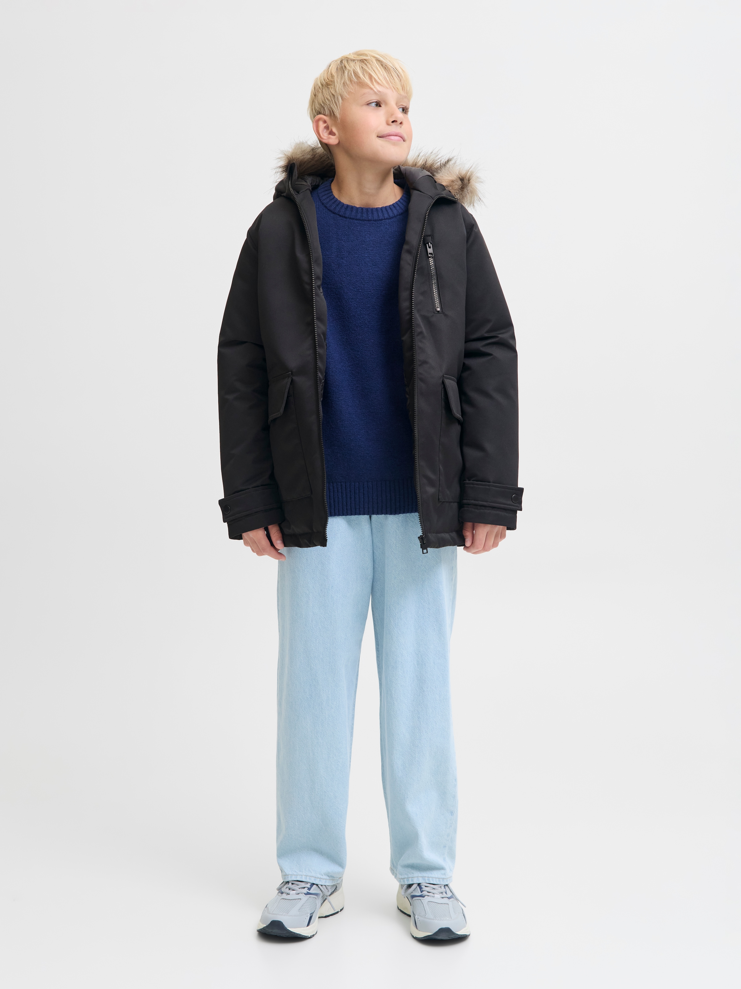 Jack & Jones Junior Parka »JJCHARLIE DETACHABLE FAUX FUR PARK JNR«, mit Kapuze