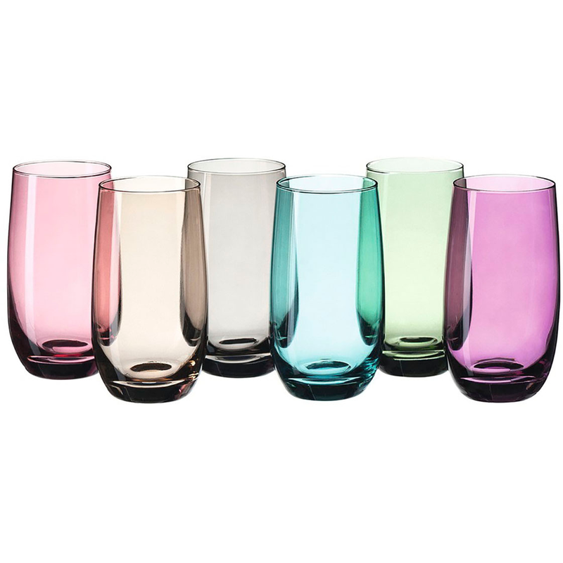LEONARDO Longdrinkglas »SORA« 390 ml, farbig sortiert, 6-teilig mehrfarbig
