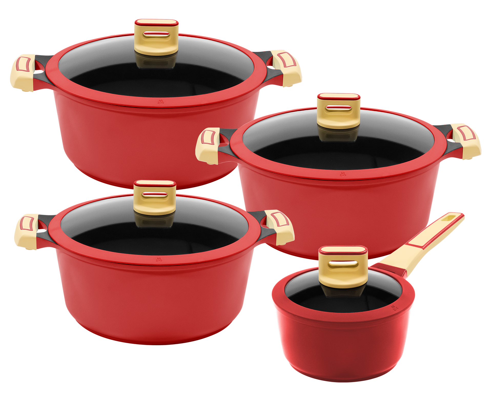 KING Topf-Set »GOURMET«, Aluminiumguss, (Set, 14 tlg., je 1 Kochtopf 18/20/ günstig online kaufen