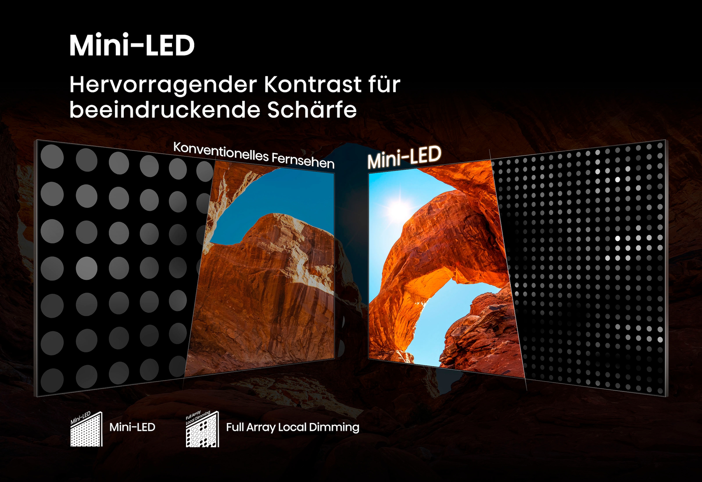 Hisense QLED Mini LED-Fernseher »100U7Q«, 4K Ultra HD, Smart-TV, 4K UHD Mini LED