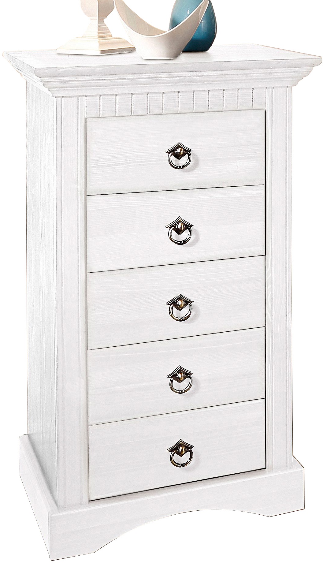 Home affaire Kommode »Rustic«, Breite 48cm, aus massiver Kiefer, 5 Schublad günstig online kaufen