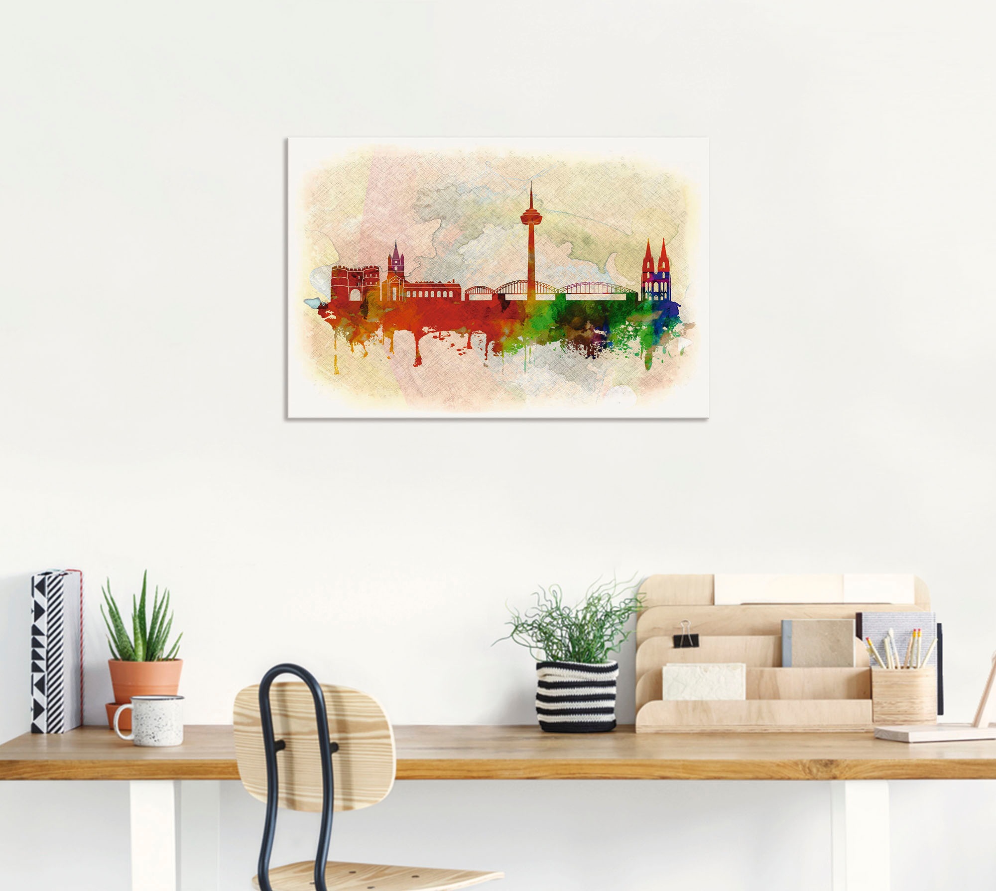 Artland Wandbild »Bremen Deutschland Skyline«, Deutschland, (1 St.), als Alubild, Leinwandbild, Wandaufkleber oder Poster in versch. Größen