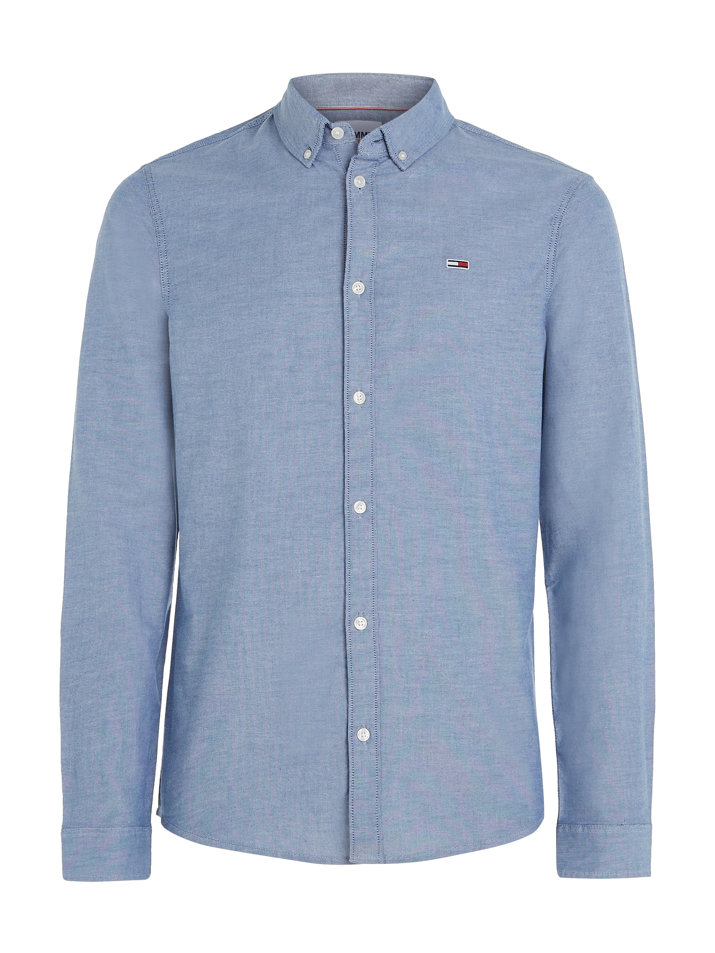 Tommy Jeans Langarmhemd »TJM Slim Stretch Oxford Shirt« mit Flaglabel auf der Brust