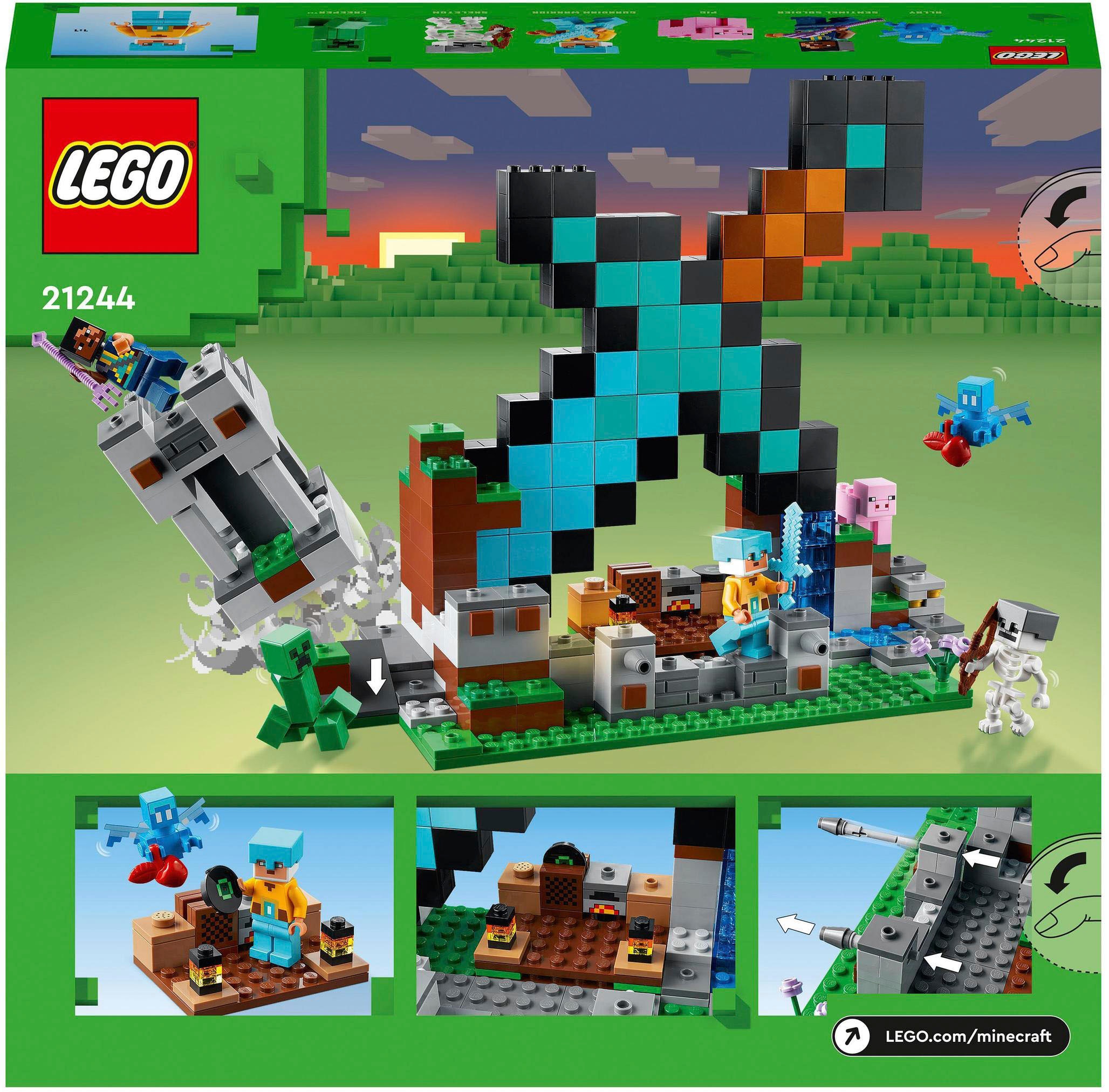 LEGO® Konstruktionsspielsteine »Der Schwert-Außenposten (21244), LEGO® Minecraft«, (427 St.), Made in Europe