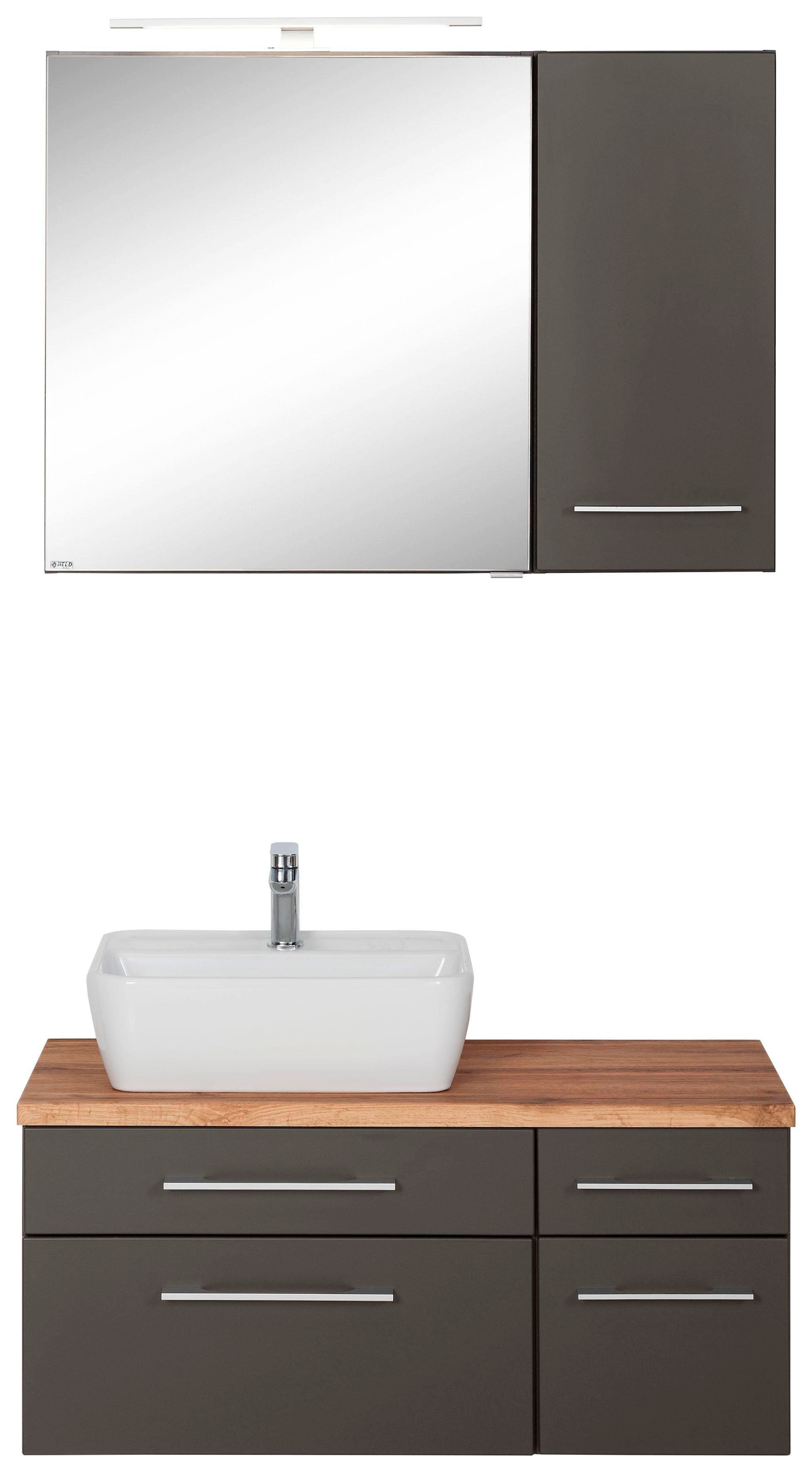 welltime Badmöbel-Set »Davos« 3 Stk. tlg. Breite 50 cm, mit extra Regal günstig online kaufen