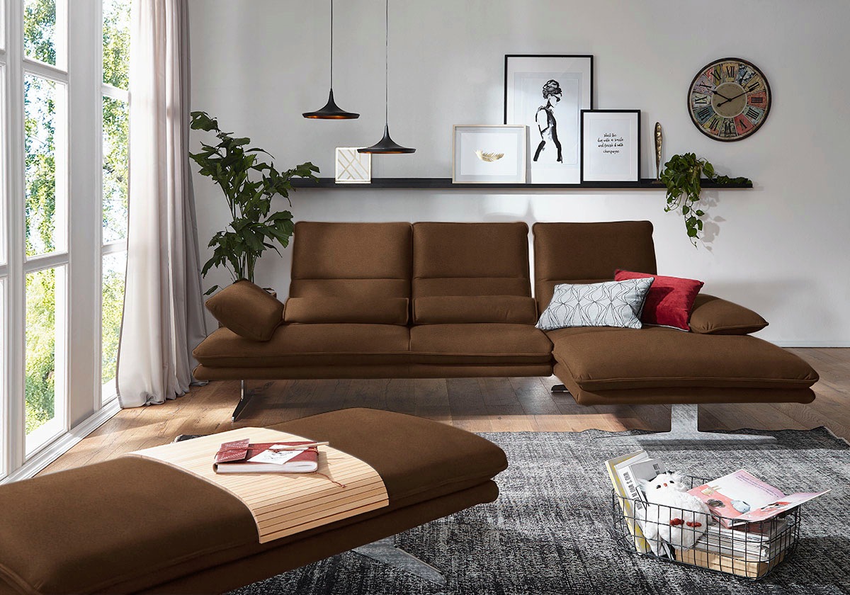W.SCHILLIG Ecksofa »broadway, Designsofa mit tollem Sitzkomfort, L-Form«, S günstig online kaufen