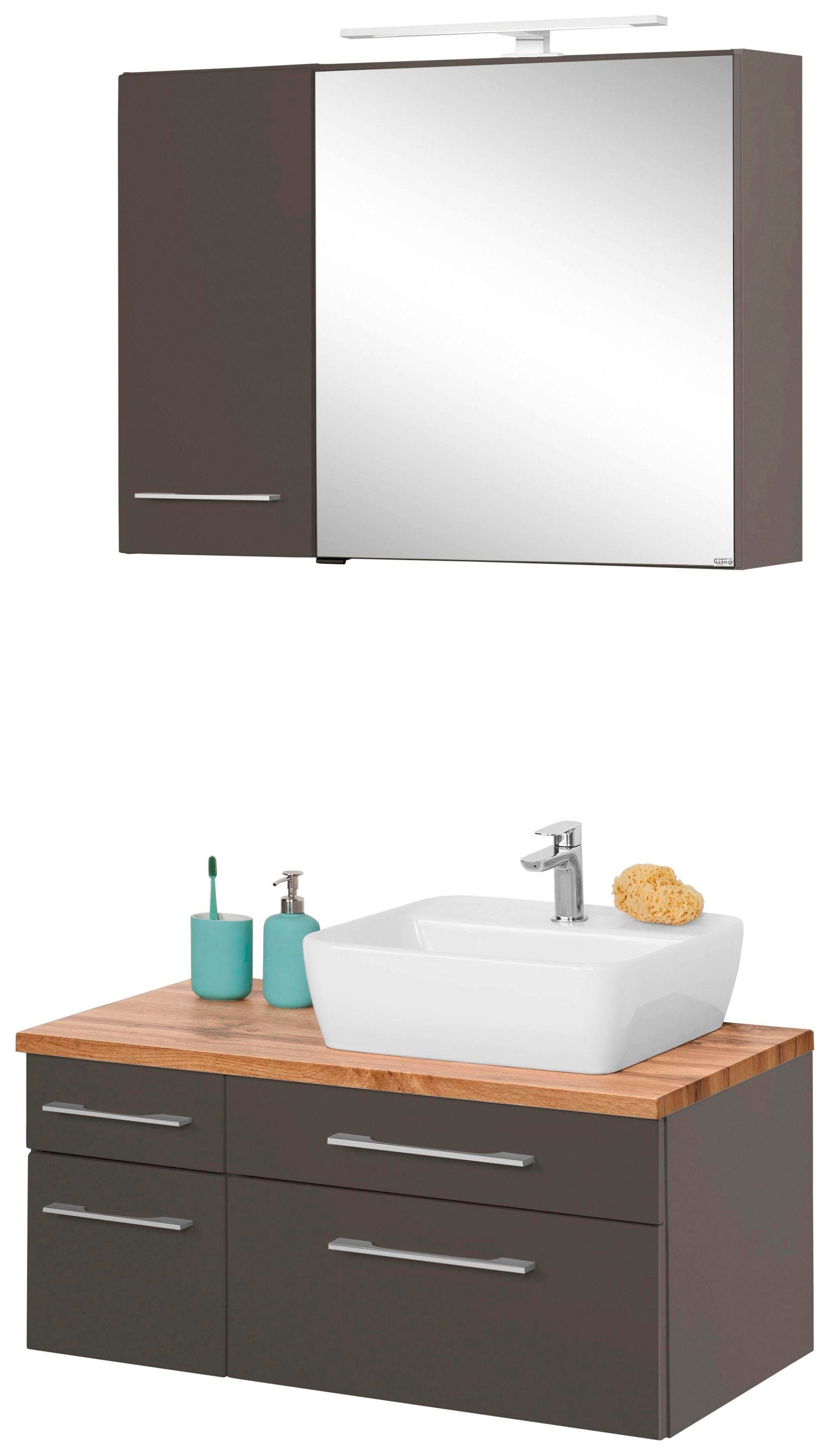 welltime Badmöbel-Set »Davos« 3 Stk. tlg. Breite 50 cm, mit extra Regal günstig online kaufen