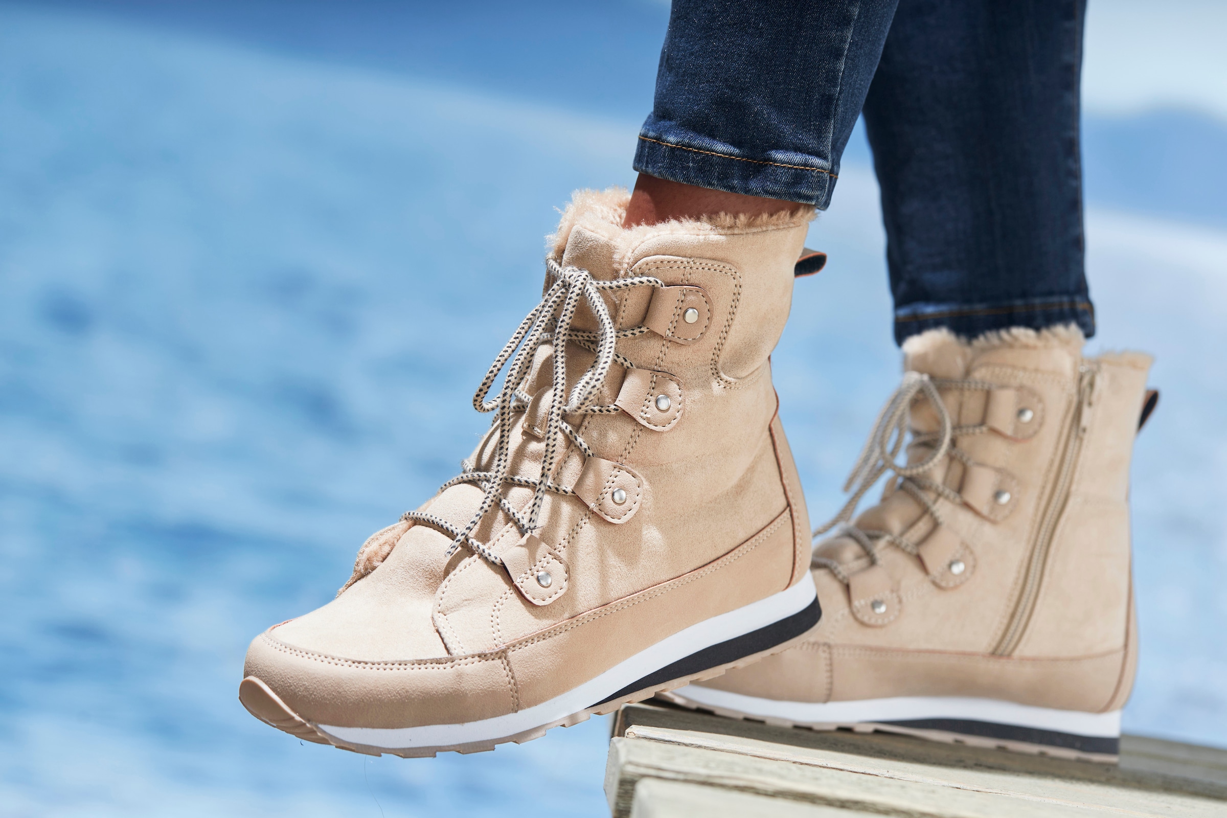 Vivance Stiefelette, mit Warmfutter, Winterstiefel, Stiefel, Boots VEGAN