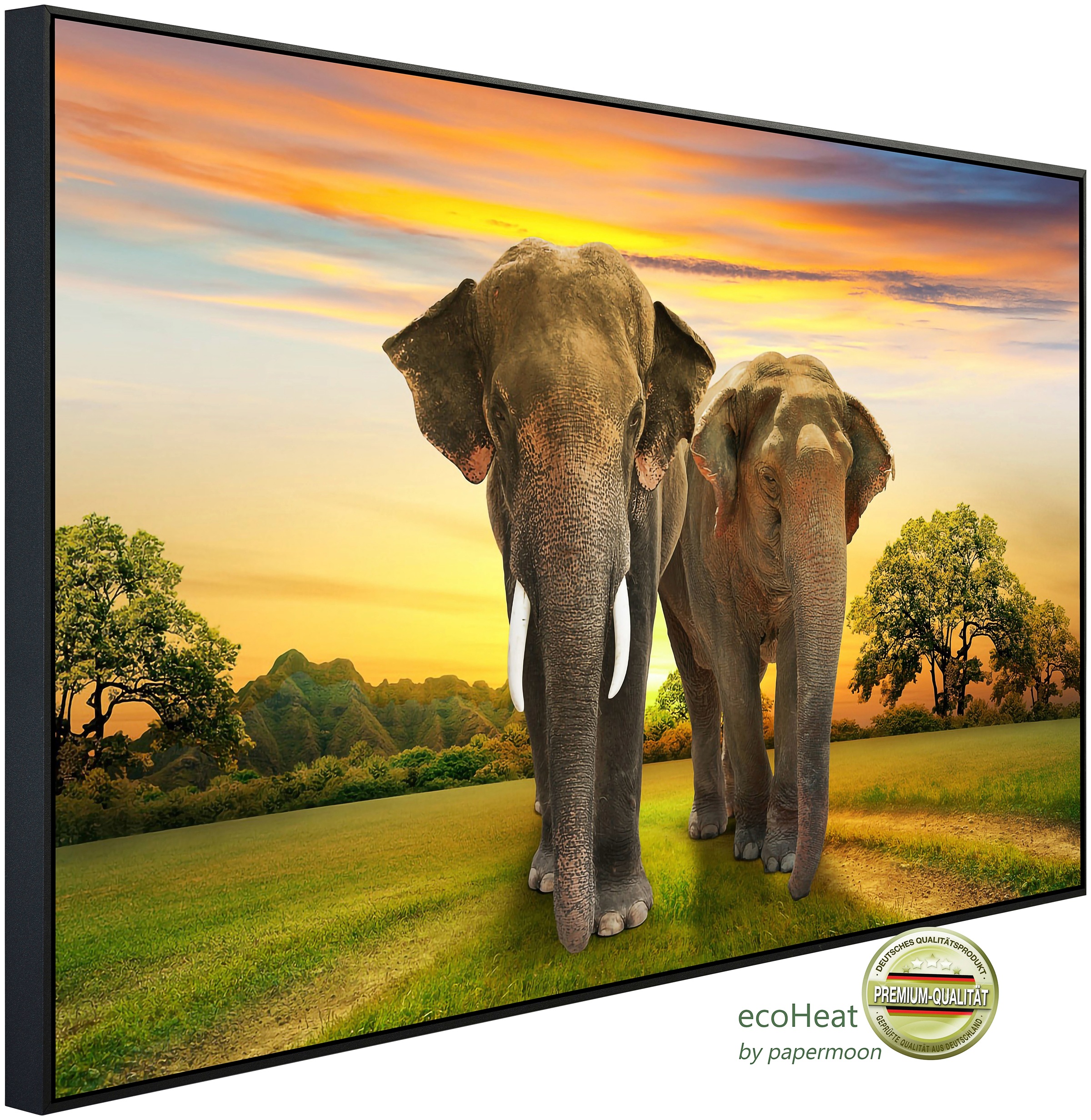 Papermoon Infrarotheizung »Elefantenfamilie«, sehr angenehme Strahlungswärm günstig online kaufen