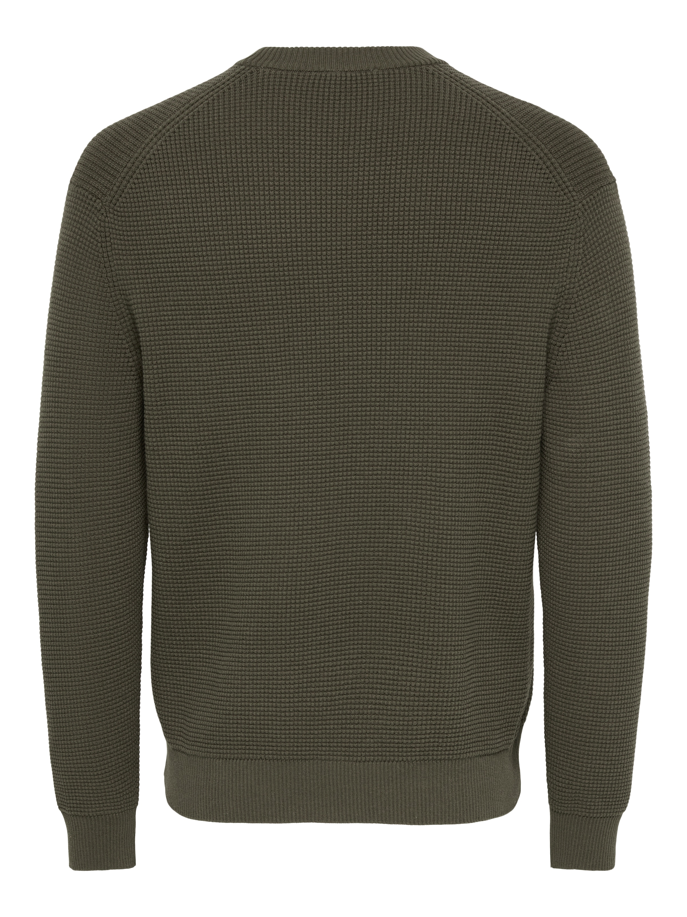 ONLY & SONS Rundhalspullover »ONSMARIUS LS WAFFLE CREW REG OTL« Baumwollmischung, regular fit