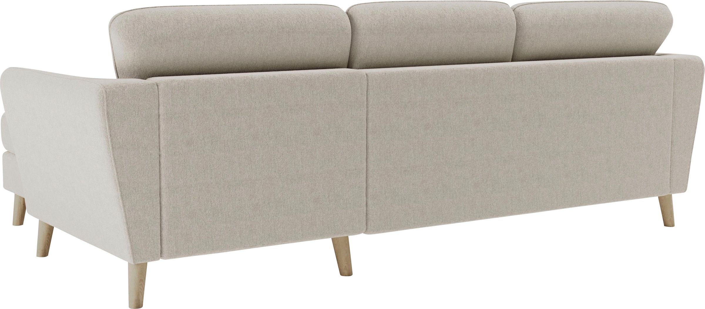 Home affaire Ecksofa »MARSEILLE (242/152cm),L-Form, Rec. rechts/links«, Massivholzbeine aus Eiche, in verschieden Bezügen und Farbvarianten